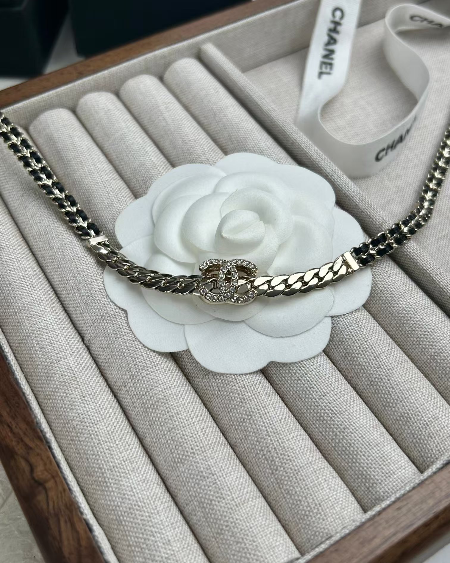 Chanel Leather Choker Necklace - Original Replica Club