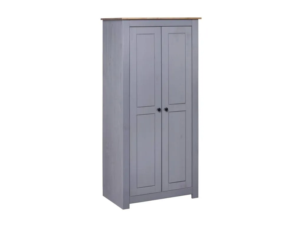 Armario alto gris 80x50x171.5 cm en madera maciza – Casahandy