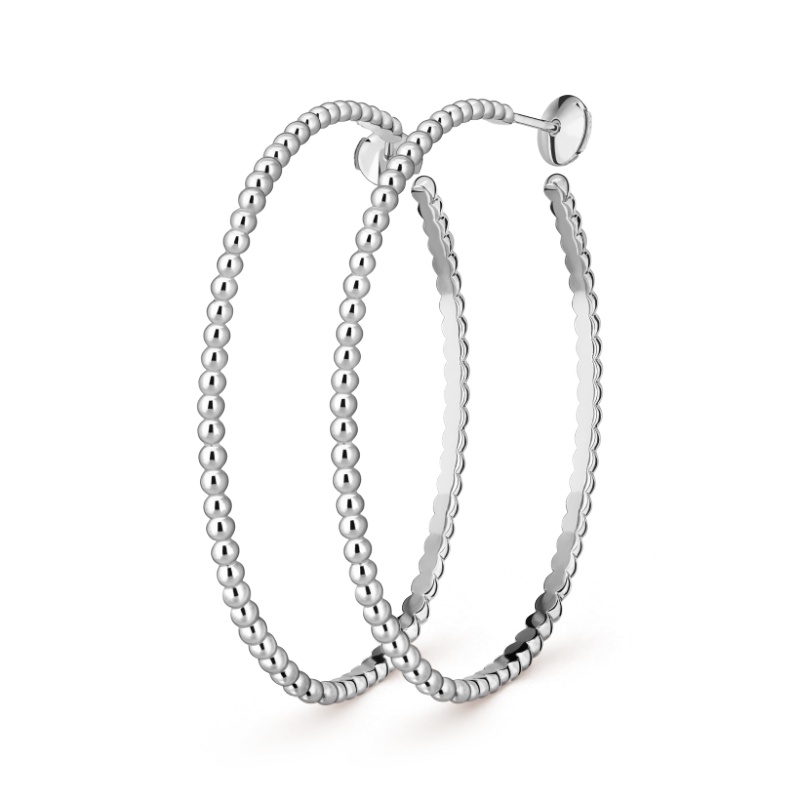Replicate Perlée pearls of gold hoop earrings, large model(1:1 replica) - Original Replica Club