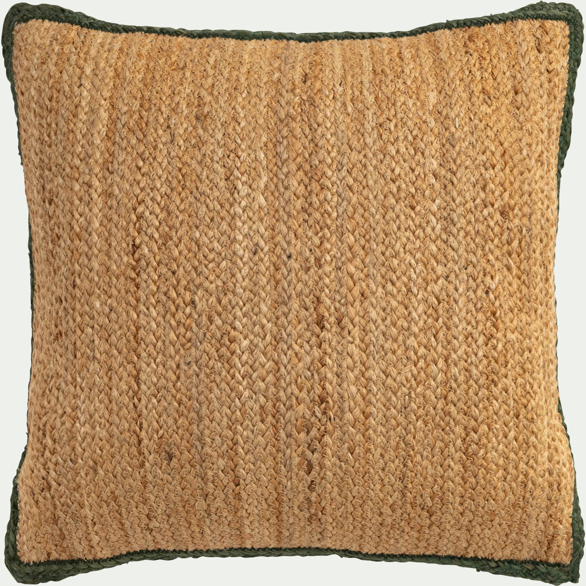 LOZE - coussin en jute avec finition liseré 45x45cm - naturel