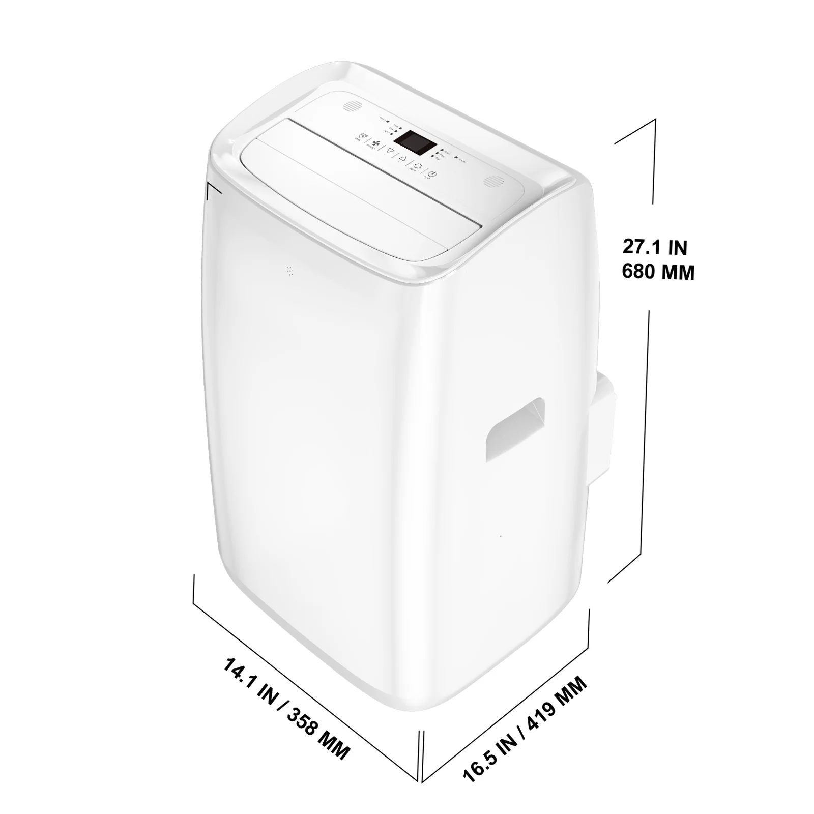 KFFKFF 14,000 BTU Mobile Air Conditioning Unit, Versatile 3-in-1 AC , Suits 550-700 Sq.Ft Spaces, Features Cooling, Dehumidifying, Fan Modes, Quiet Operation, and Comprehensive Accessories - Image 2