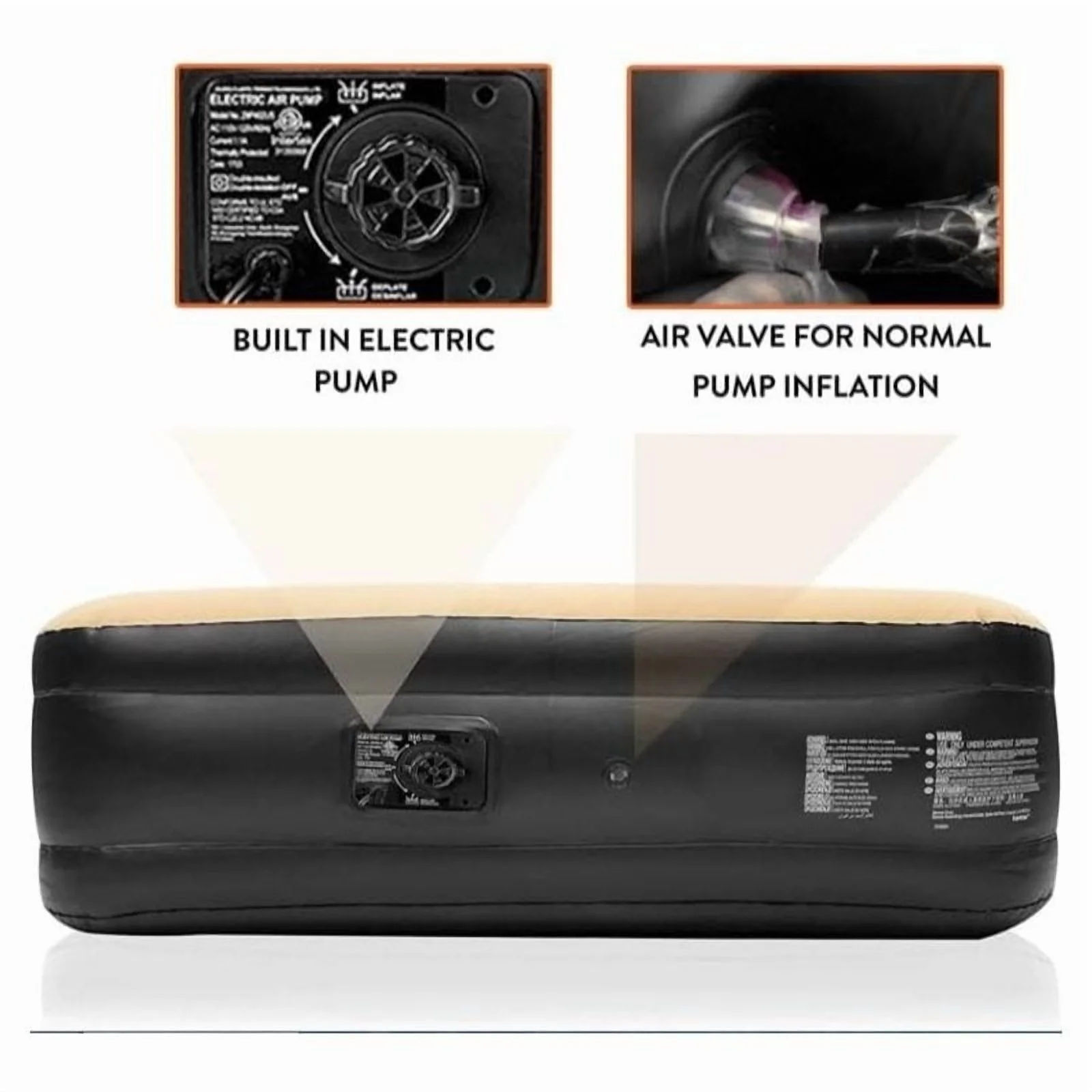 Double Inflatable High Raised Air Bed Mattress with Built in Pump and release valve - Image 9