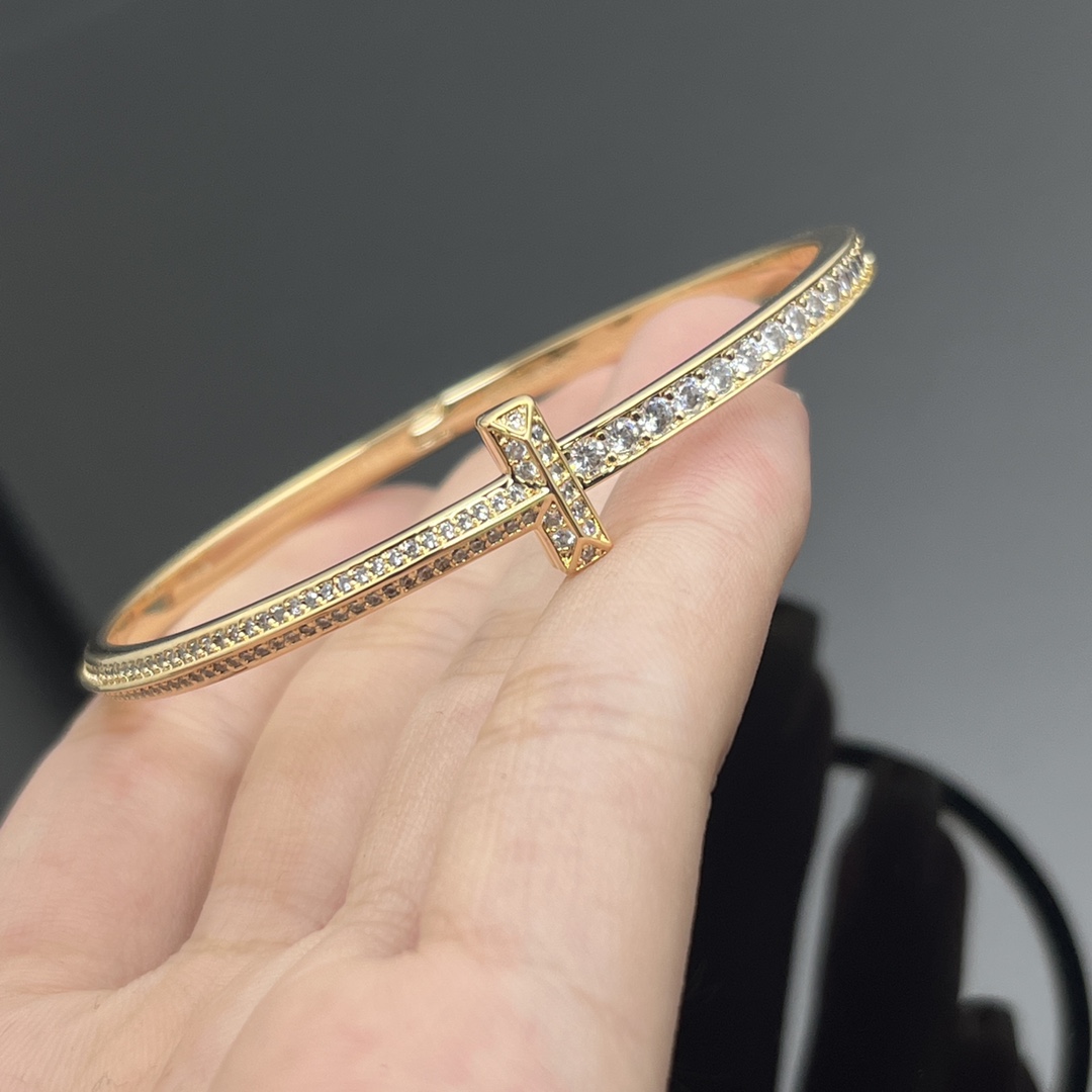 Tiffany Diamond Paved Bangle Bracelet - Original Replica Club