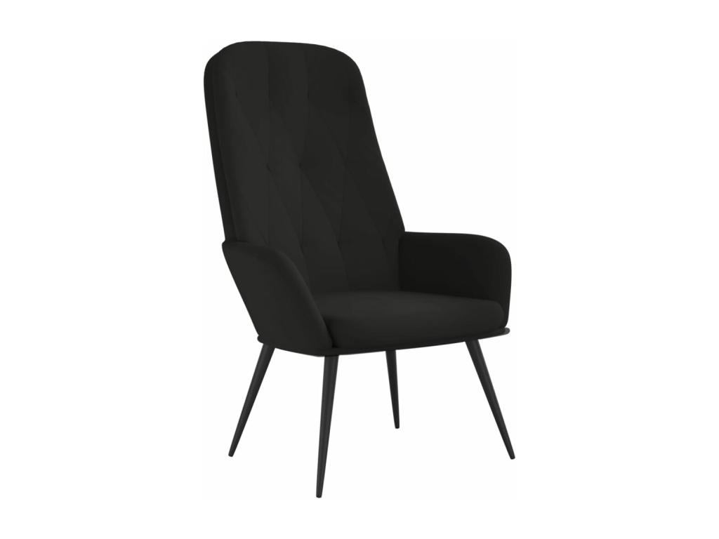 Sillón de Cozetiq de terciopelo negro