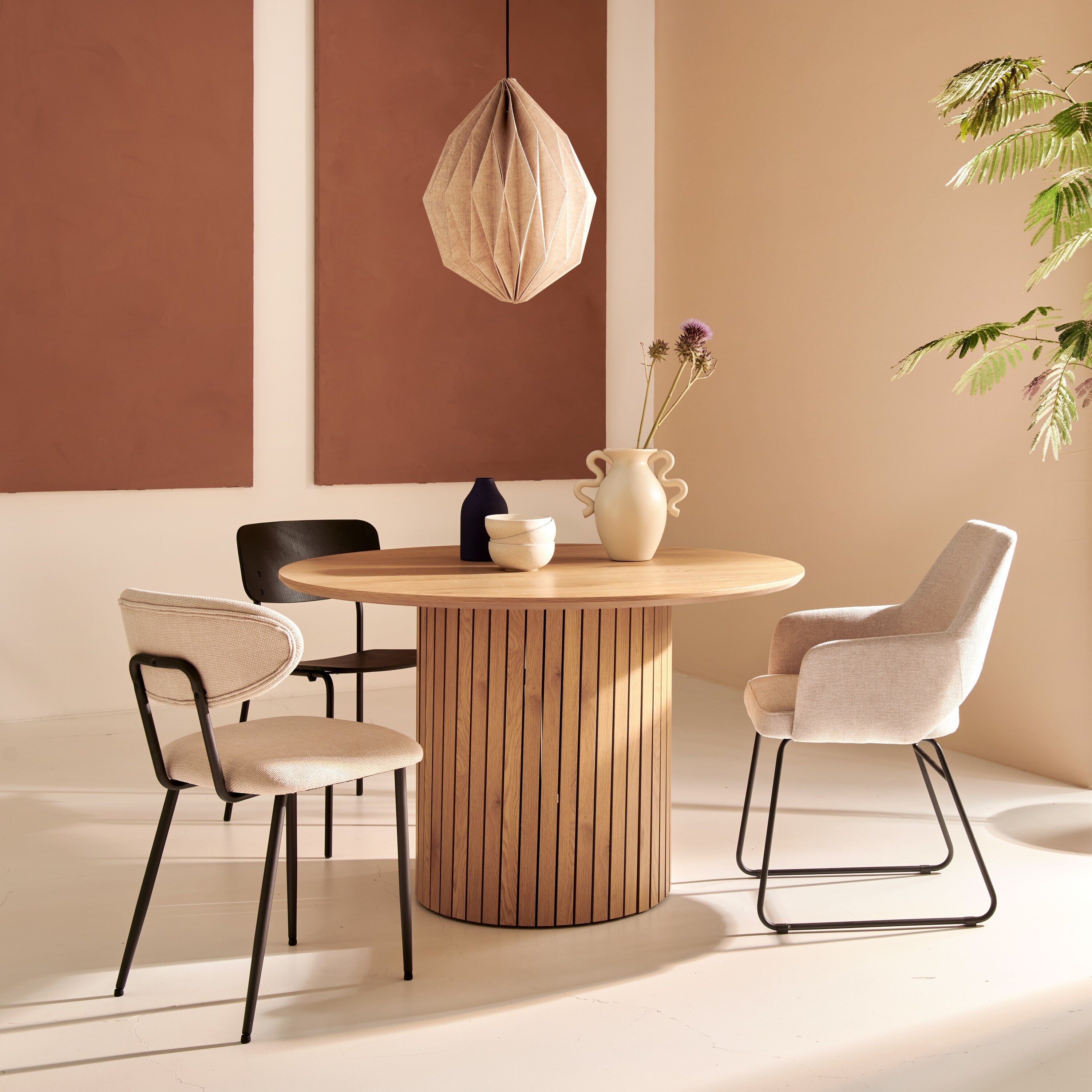 Blokker Column Eettafel - Ø 120 cm - Eiken