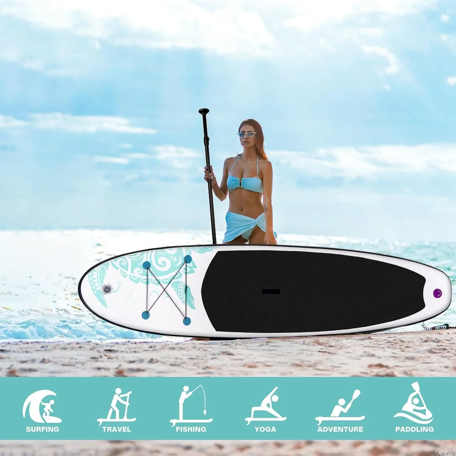 FunWater Inflatable Stand Up Paddle Board, 11 ft x 32 in x 6 in - SUP Paddle Accessories - Image 57 FunWater Inflatable Stand Up Paddle Board, 11 ft x 32 in x 6 in - SUP Paddle Accessories - Image 57