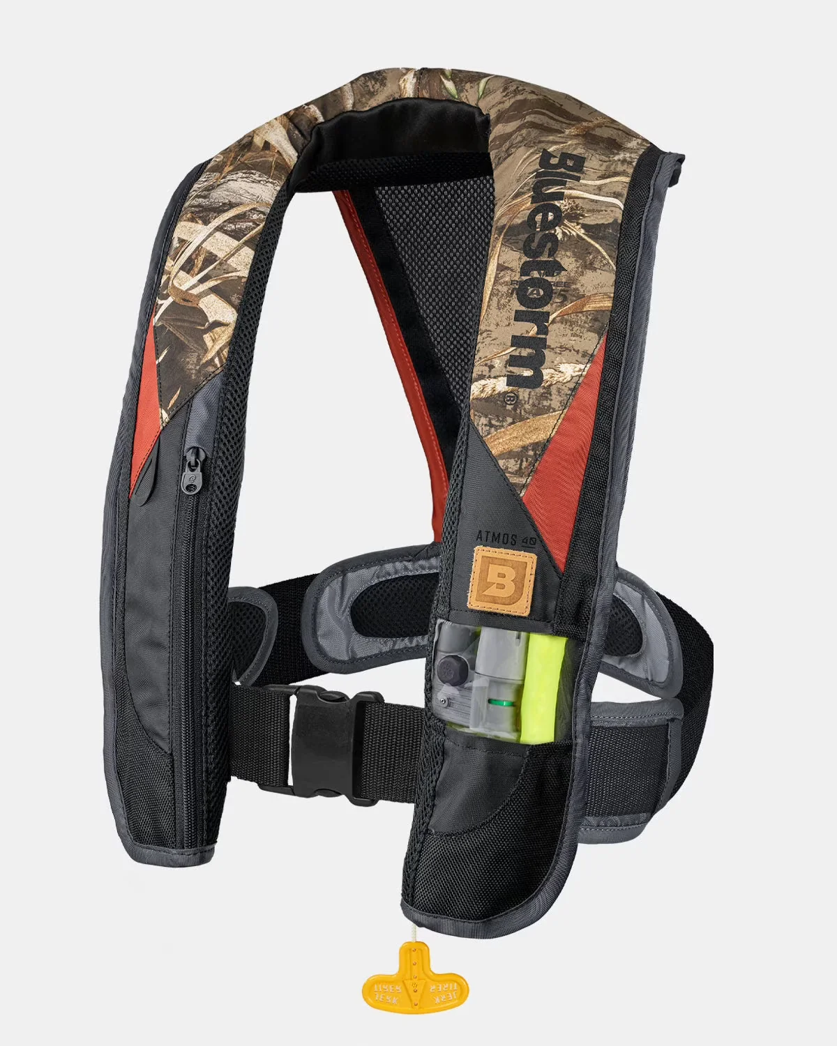 Bluestorm Gear Atmos 40 Automatic/Manual Inflatable PFD Life Jacket for Adults - Realtree Max5 Camo