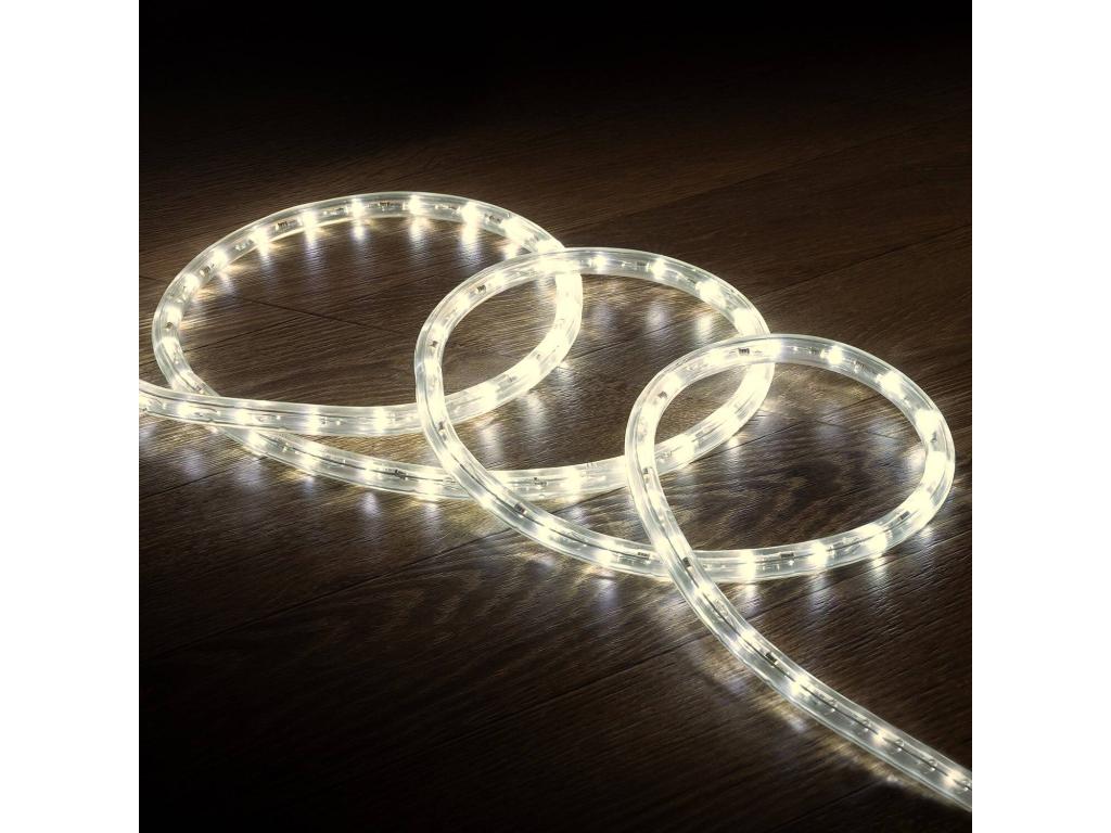 Manguera LED Redonda 220V AC 36 LED/m Blanco Neutro IP65 a Medida Corte cada 100 cm 14 m