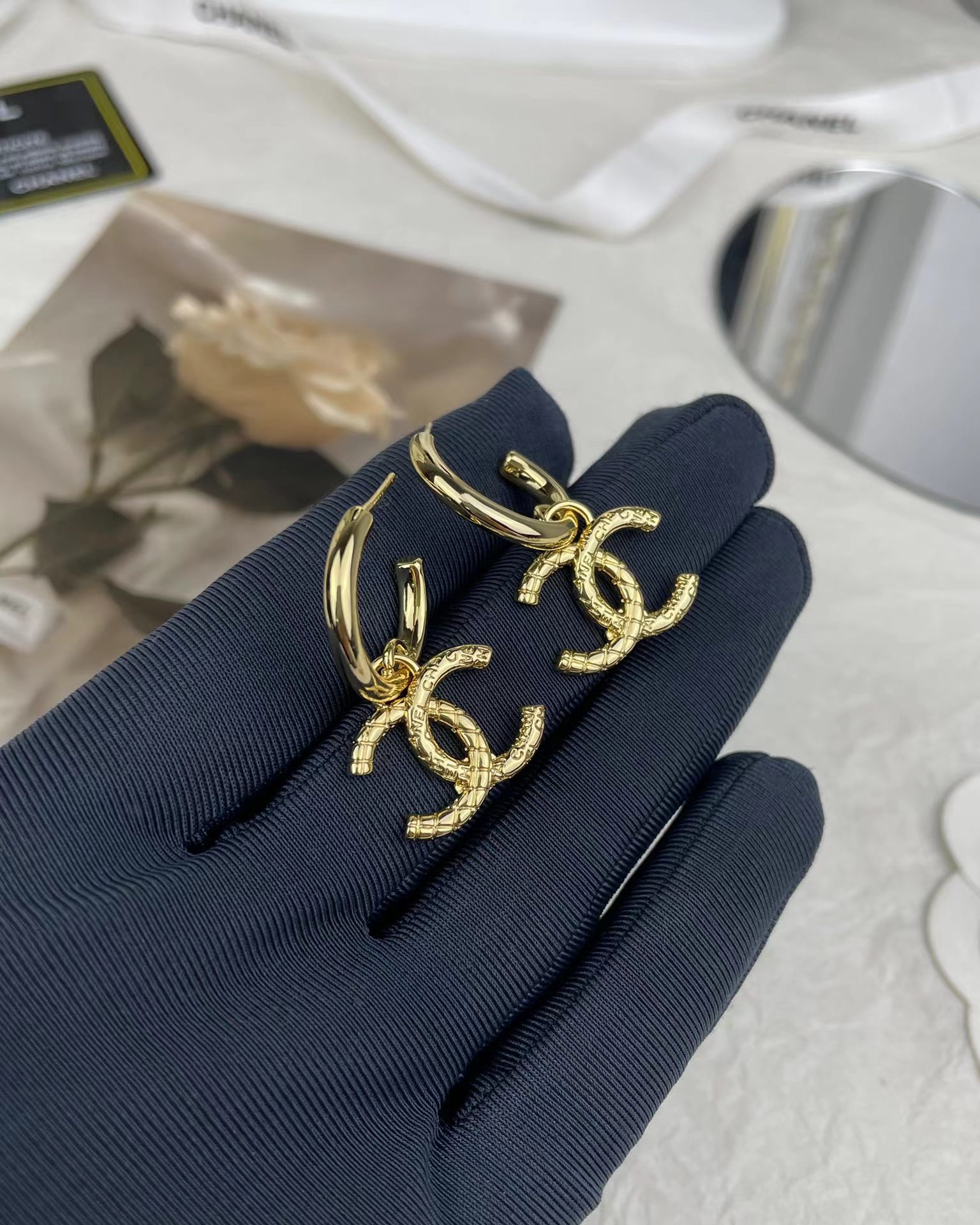 Chanel Golden Double C Earrings - Original Replica Club