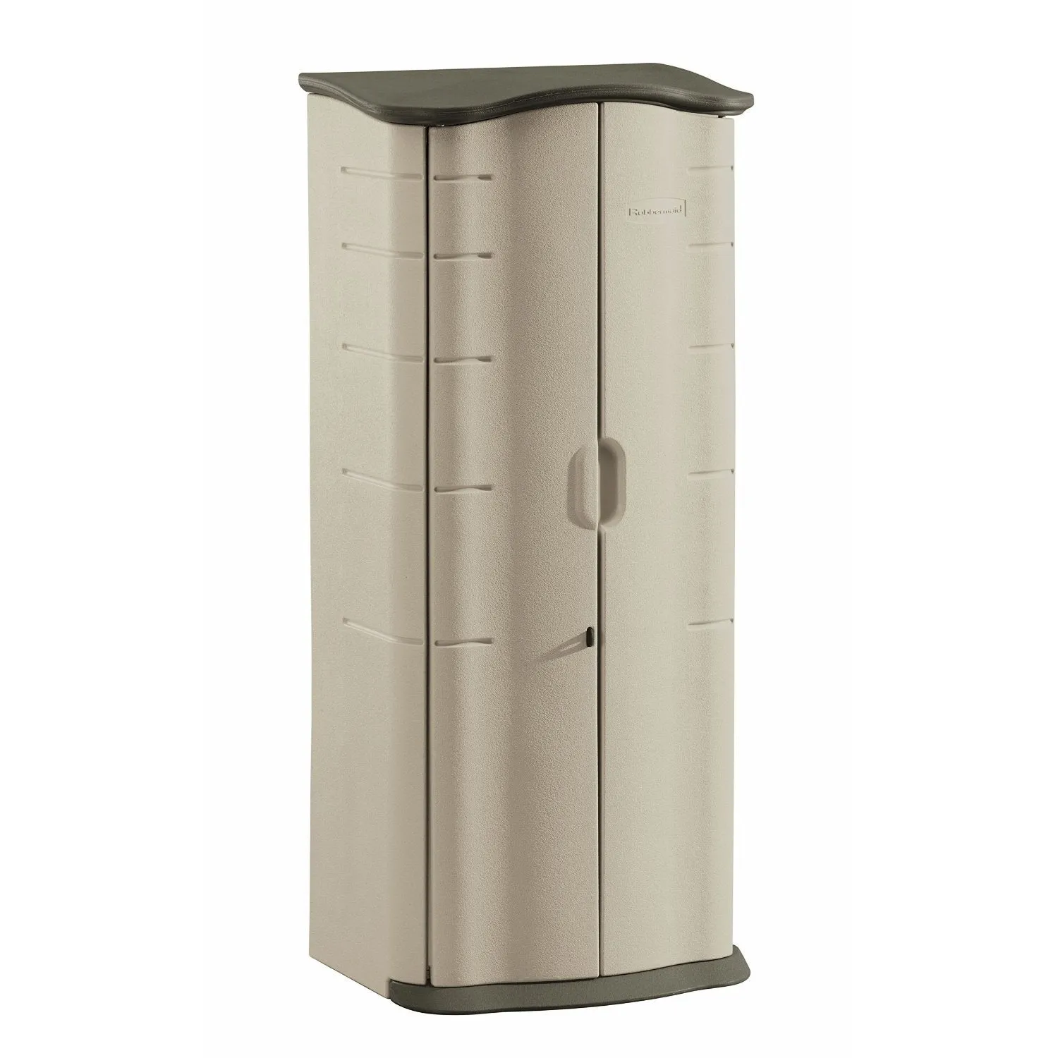 Rubbermaid Vertical Resin Outdoor Storage Shed – Weather-Resistant Plastic Garden Storage Cabinet