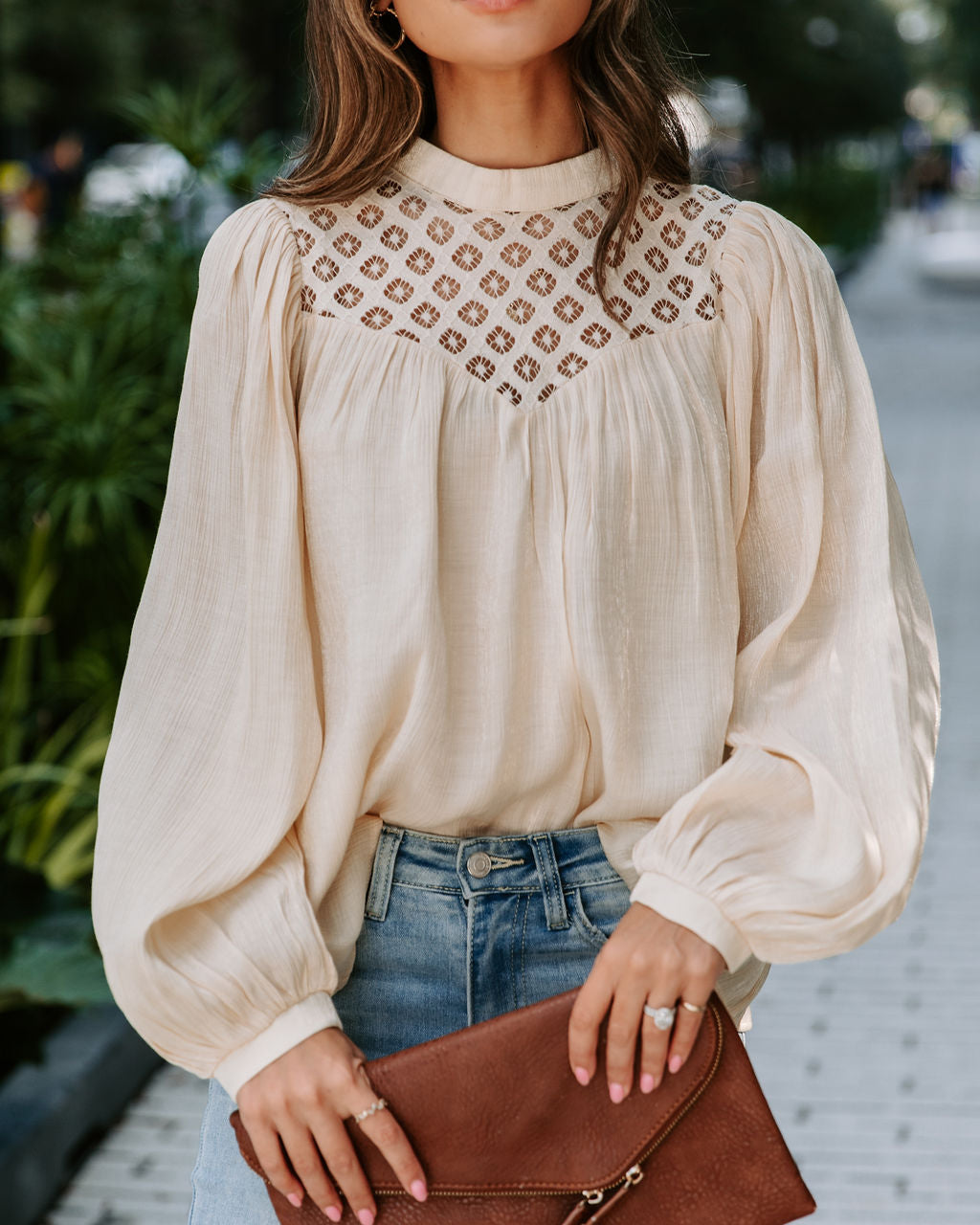 Aria Crochet Lace Top - Cream - Se7enfashion