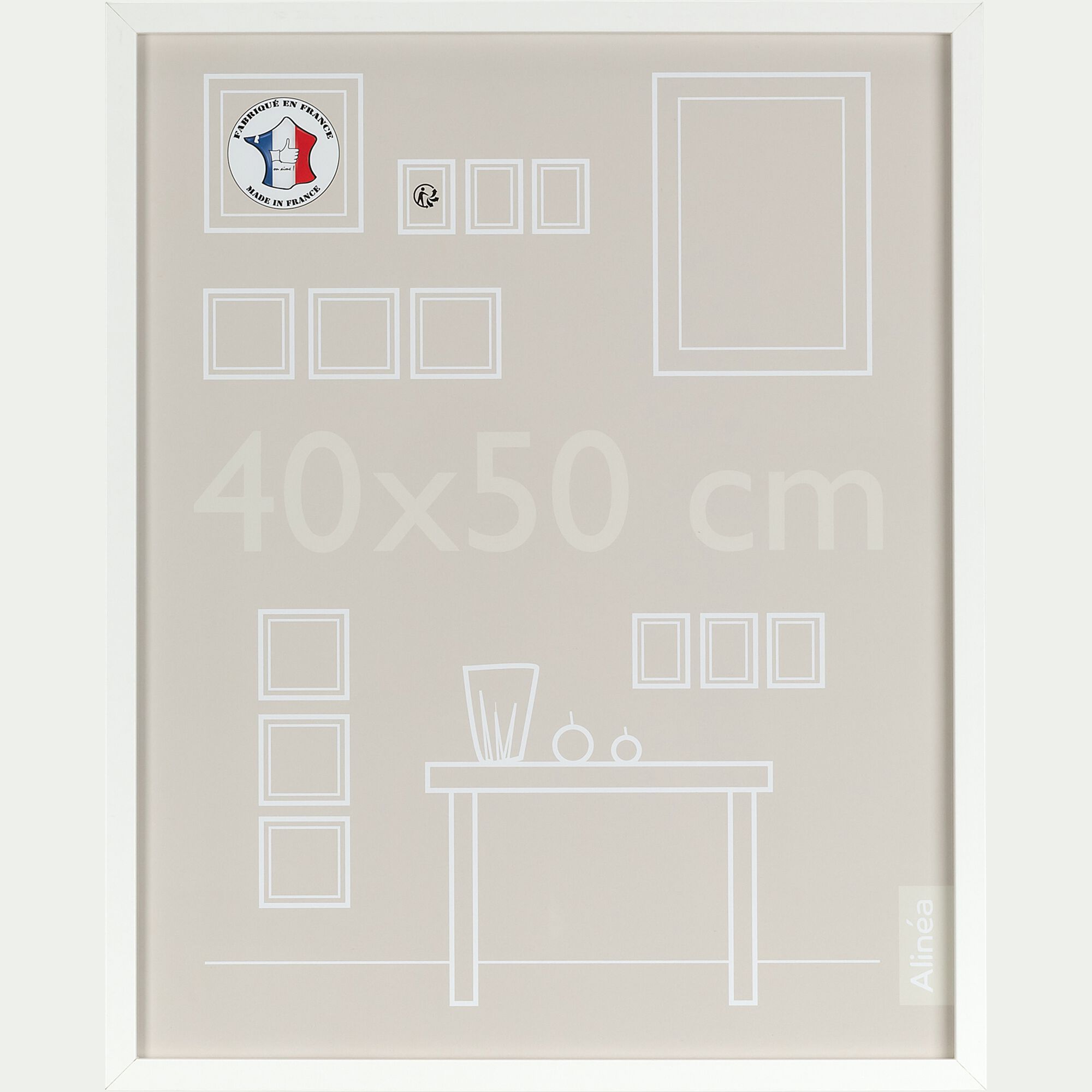 PAHA - Cadre photo en bois 40x50cm - blanc