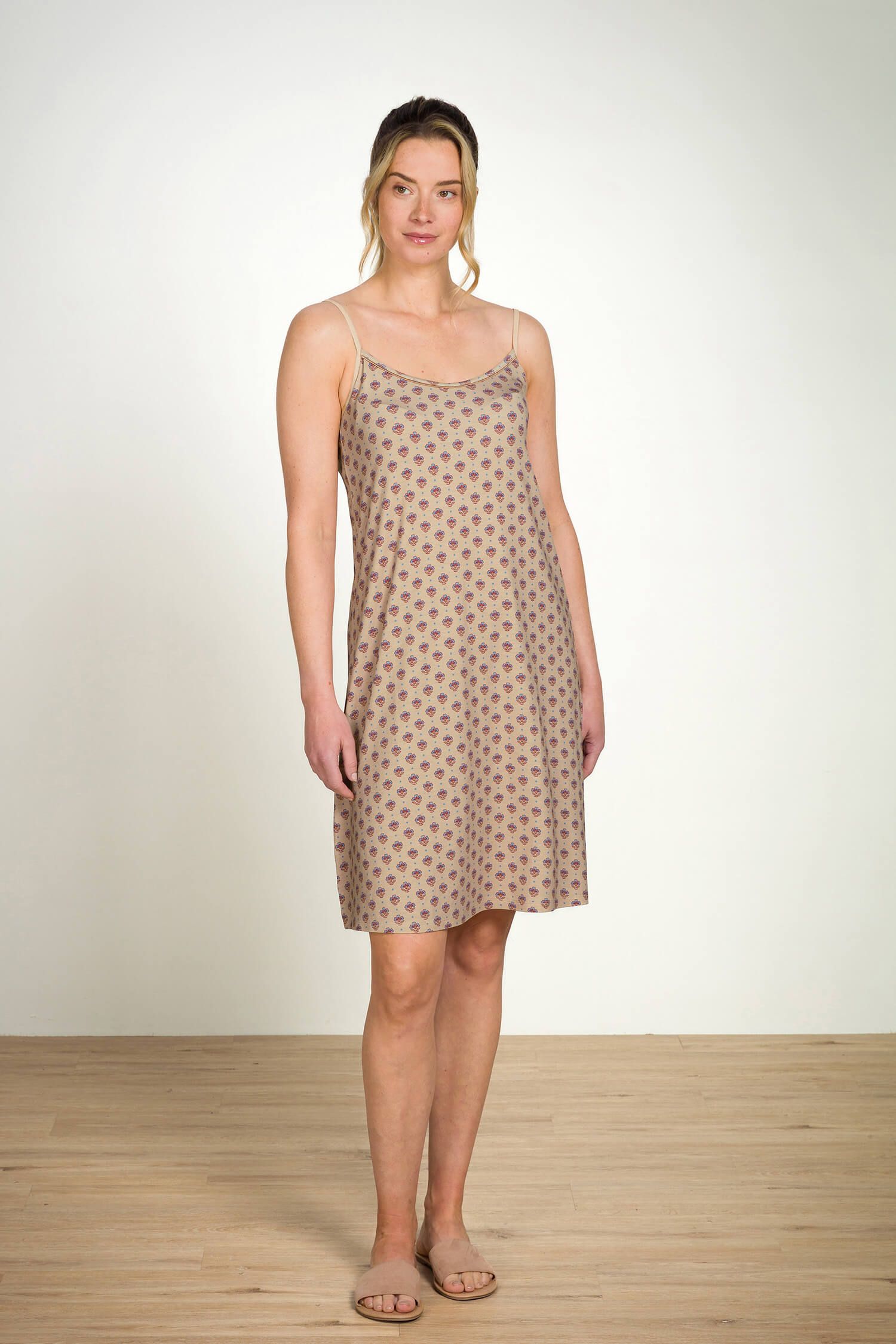 Diezel Sleeveless Nightdress Jaipur Flower Khaki/Blue