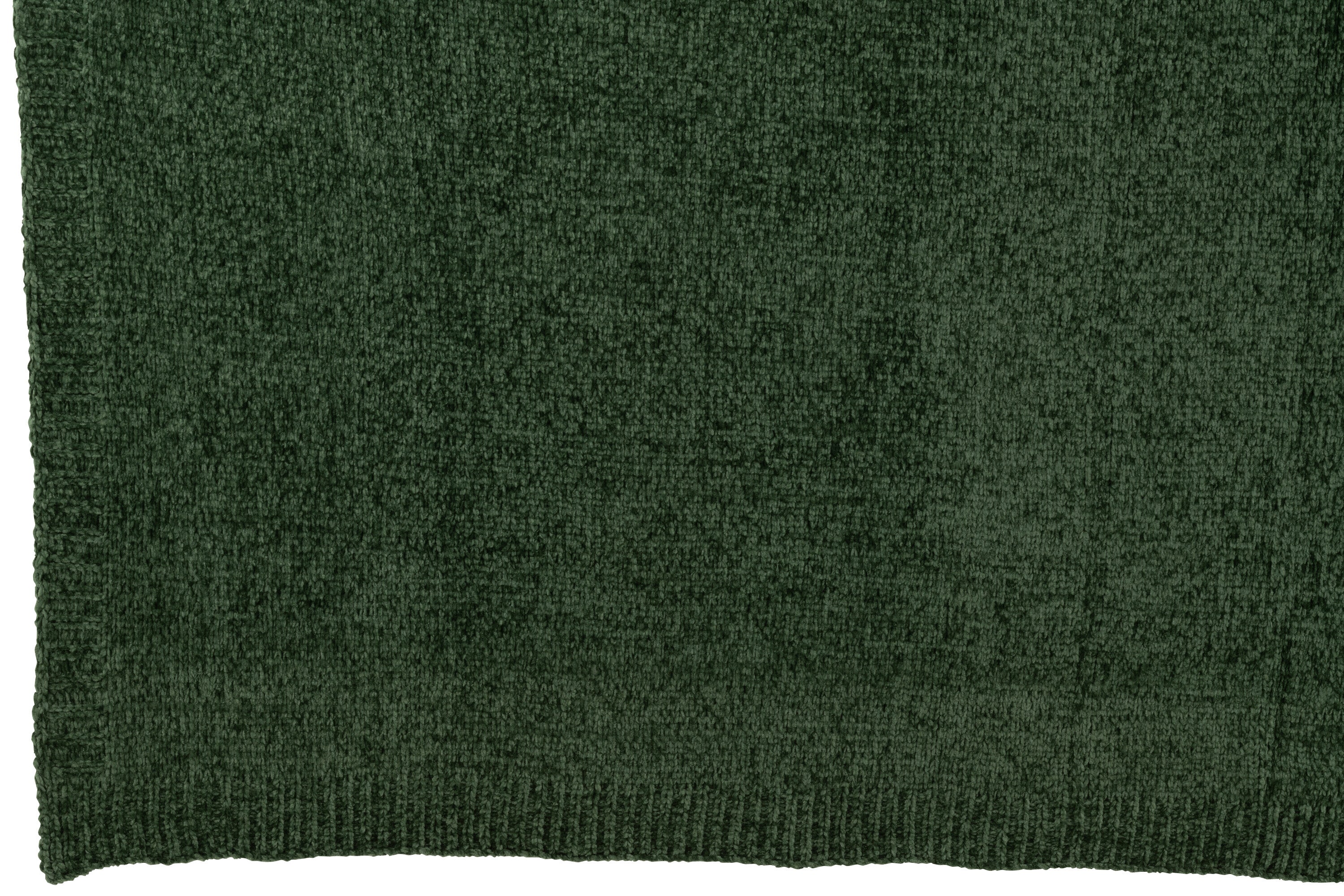 J-Line deken Chenille - polyester - groen