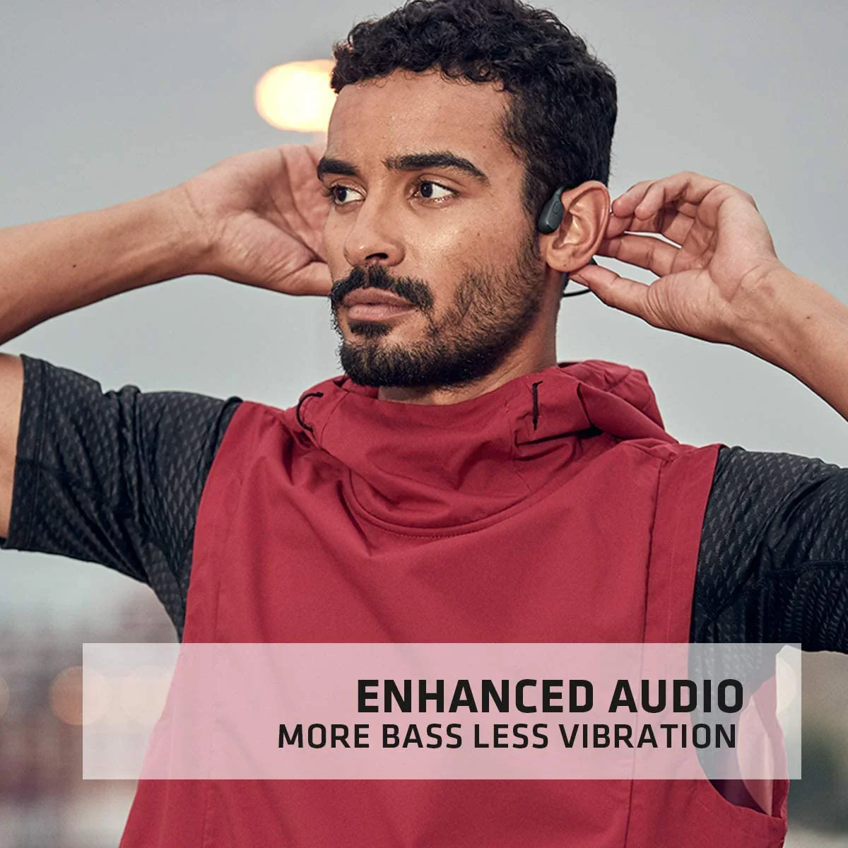AfterShokz Aeropex Open-Ear Wireless Bone Conduction Headphones With Sport Belt, Cosmic Black - 2.3 - Image 6 AfterShokz Aeropex Open-Ear Wireless Bone Conduction Headphones With Sport Belt, Cosmic Black - 2.3 - Image 6