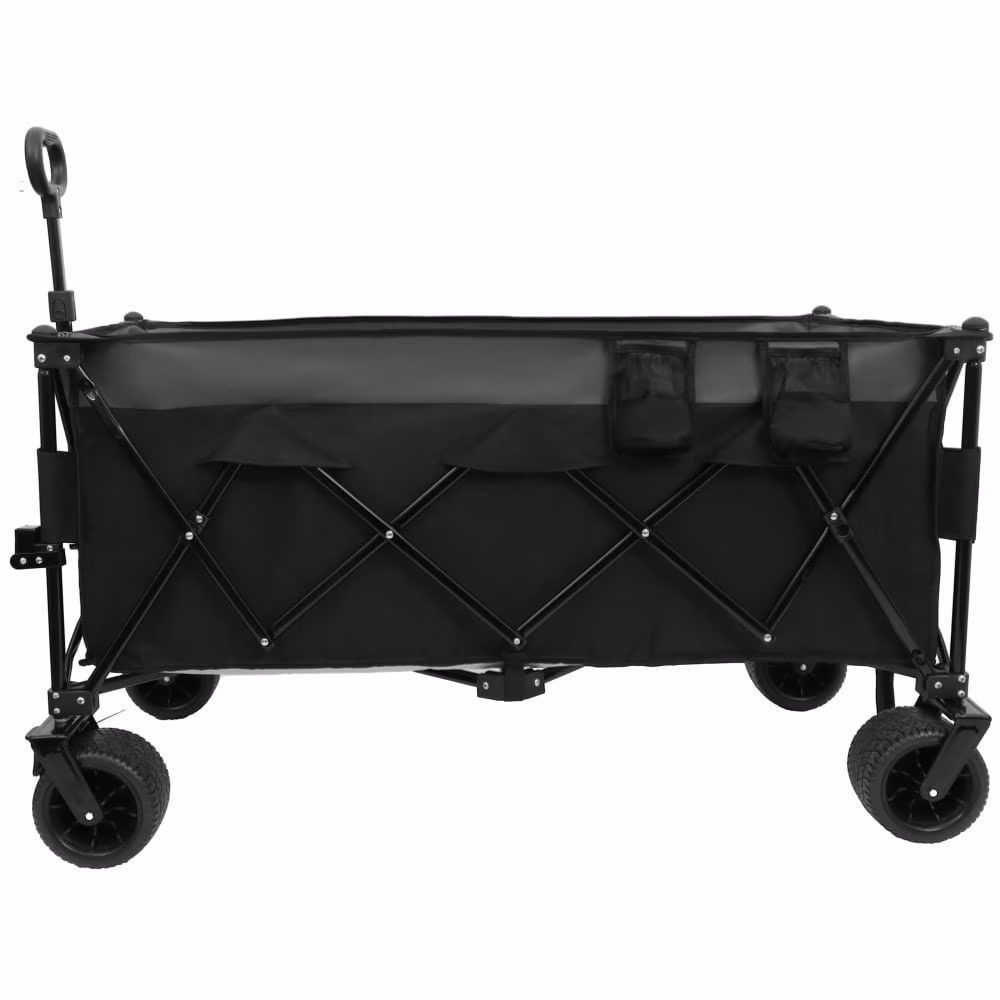 Heavy - Duty Foldable Utility Wagon - 480 lb Capacity, Patented Ultra - Stable Frame, 1:6 Space - Saving Fold 7" All - Terrain Wheels, No Assembly Needed, Black - Gray(Gray+ khaki + Steel 3)