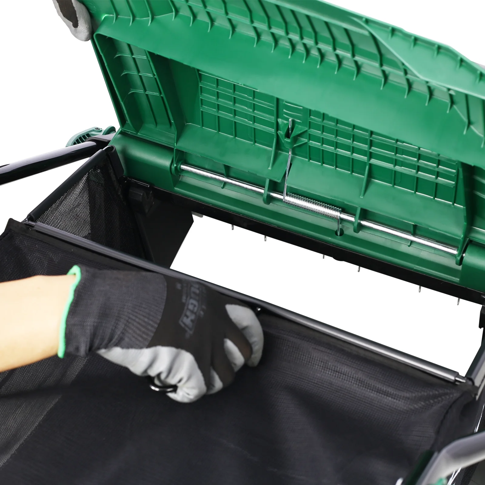 Dethatcher and Scarifier, Seizeen 16-Inch Lawn Dethatcher Scarifier 2-IN-1 Gardening Equipment, Powerful 15 Amp Electric Dethatcher & Scarifier, Height Adjustable, 58QT Removable Thatch Bag - Image 10