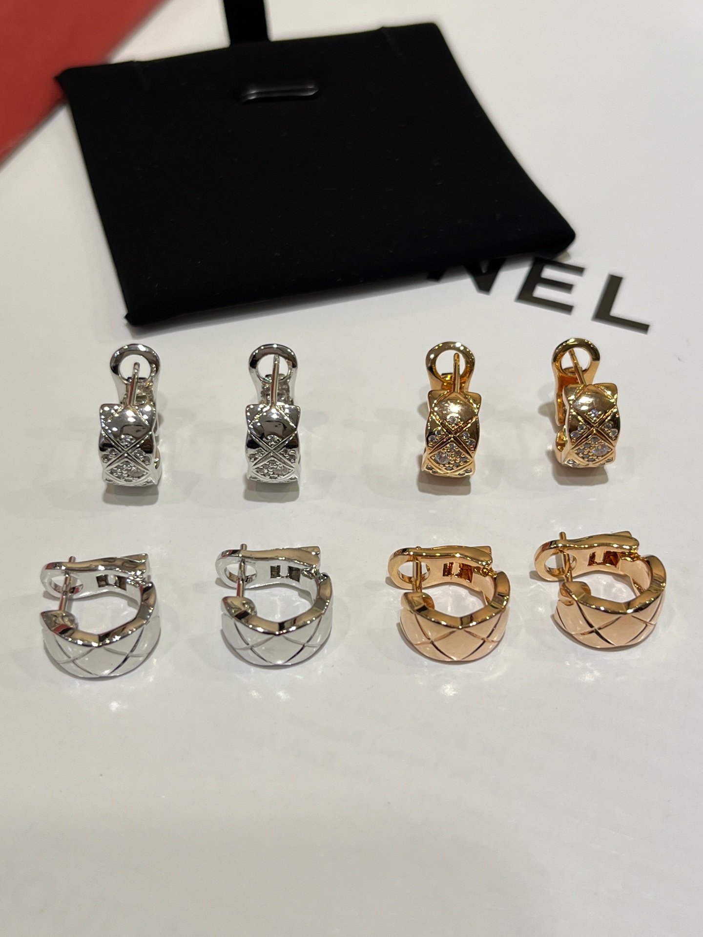 Chanel Coco Crush Hoop Stud Earrings - Original Replica Club