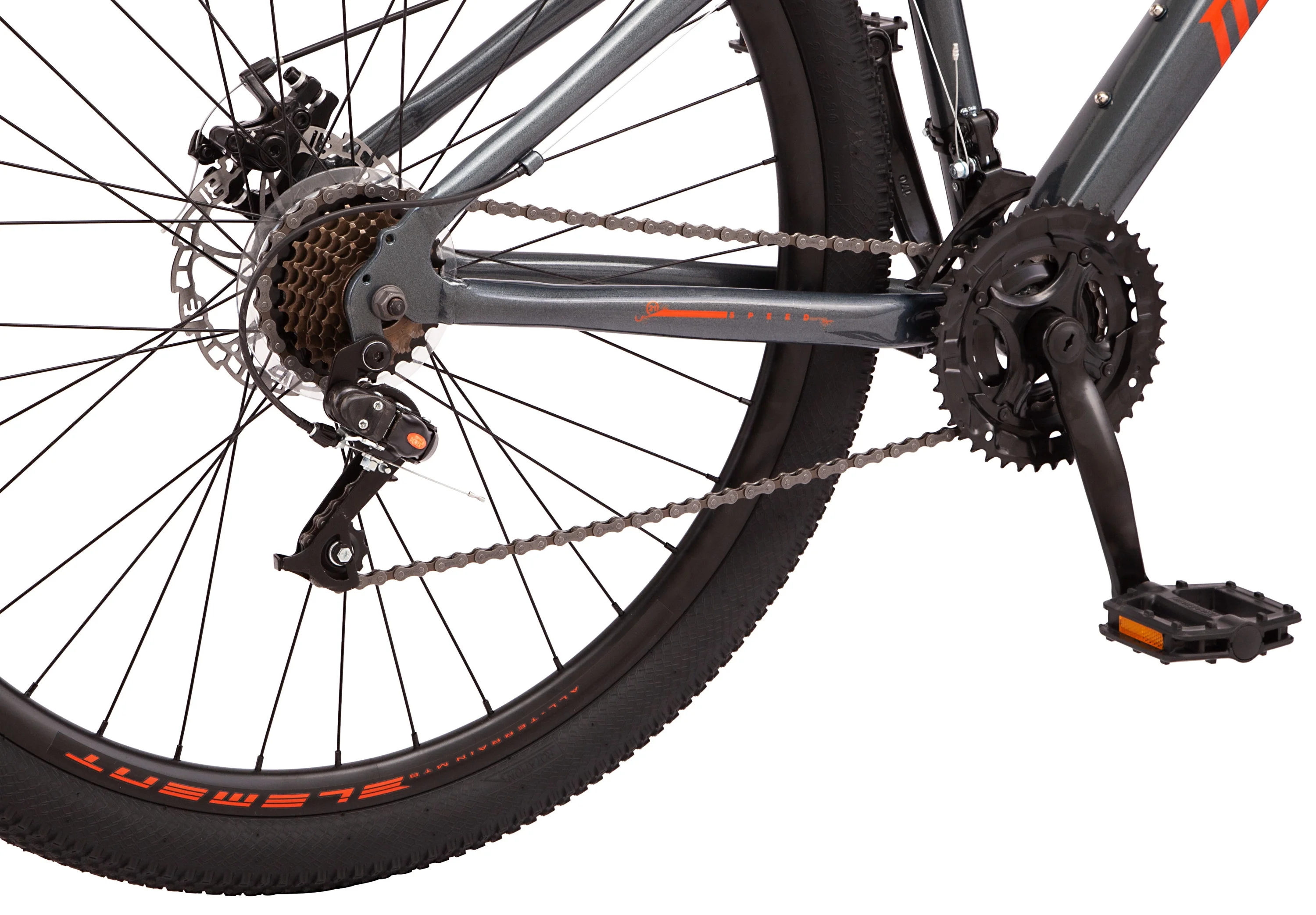 29" Durham Mountain Bike, 21 Speeds, Gray - Image 5