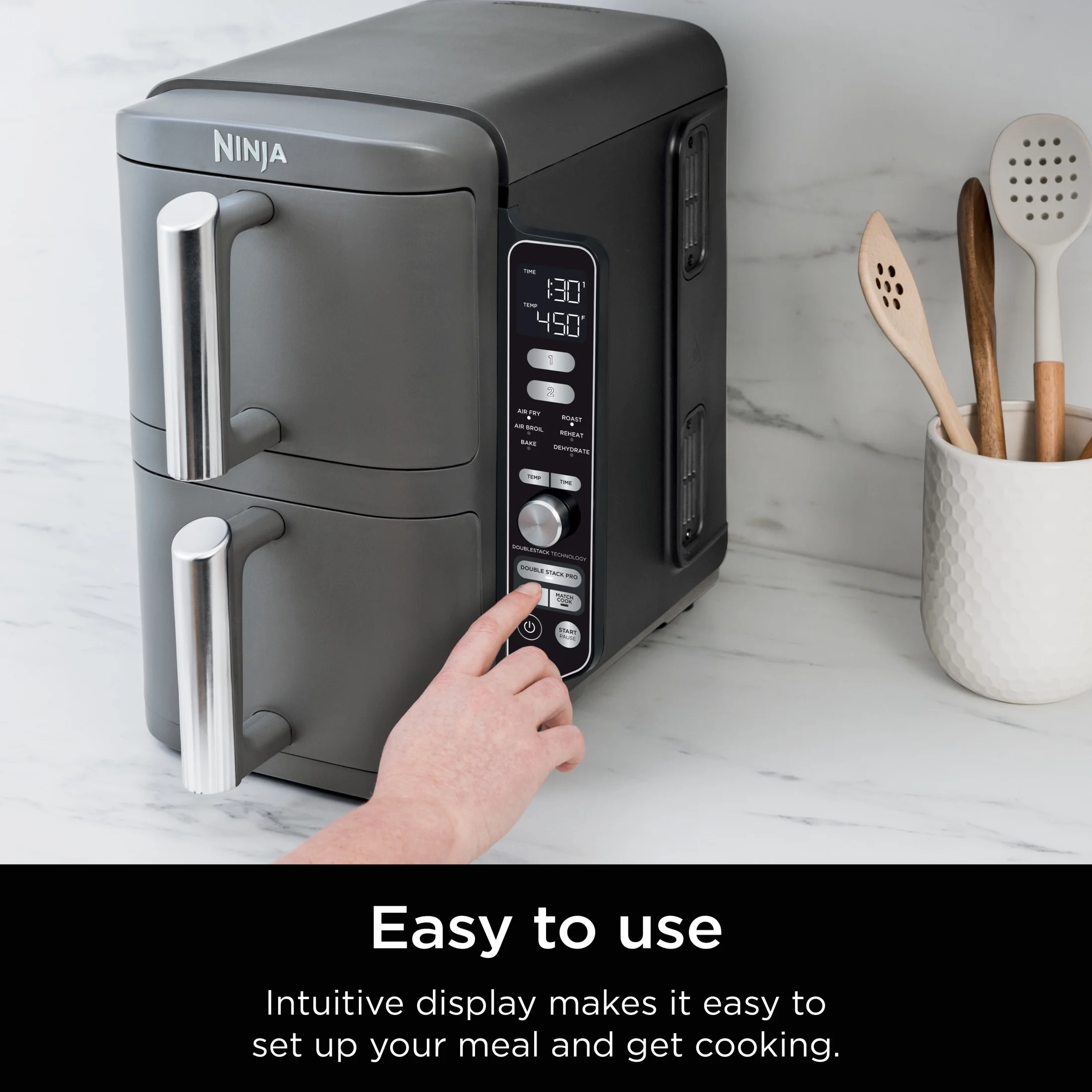 Ninja DoubleStack XL 10 QT 2-Basket Air Fryer - Image 11