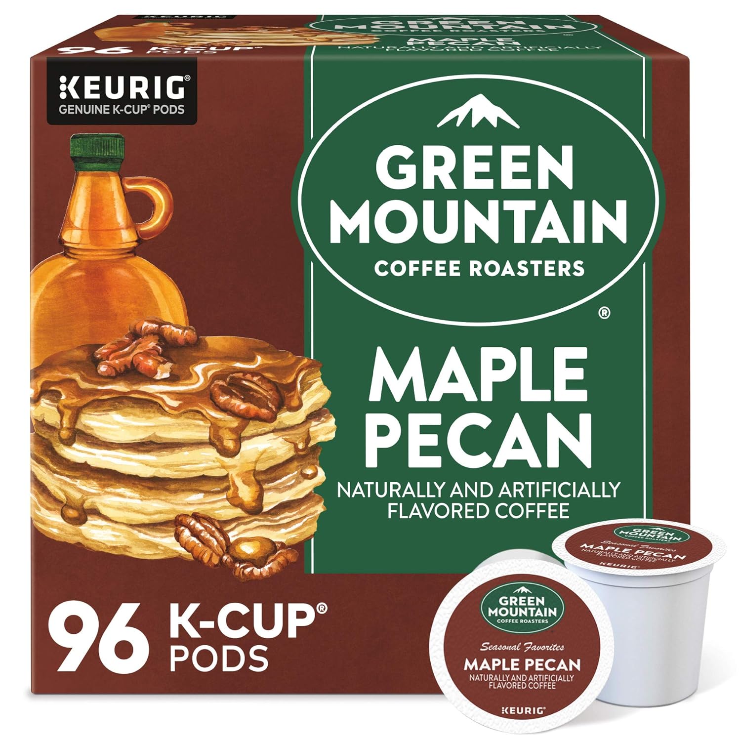 Green Mountain Coffee Roasters Maple Pecan Coffee.Keurig K-Cup Pods. Light Roast. 96 Count