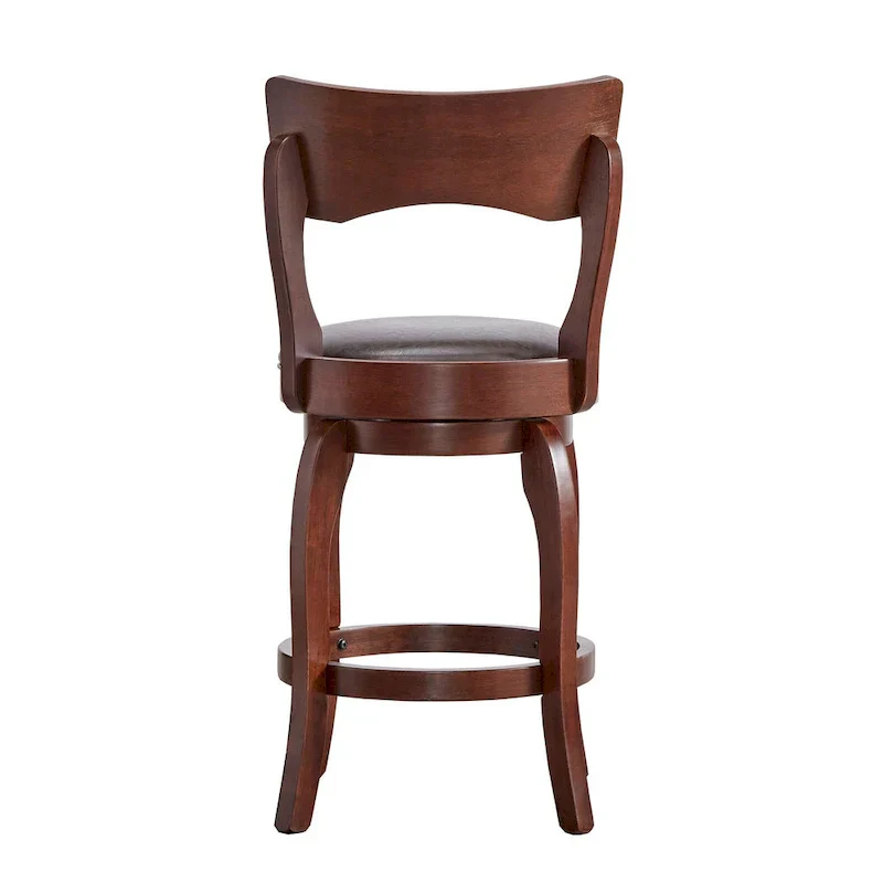 Lyla 24-Inch Brown Swivel Counter Stool by iNSPIRE Q Classic