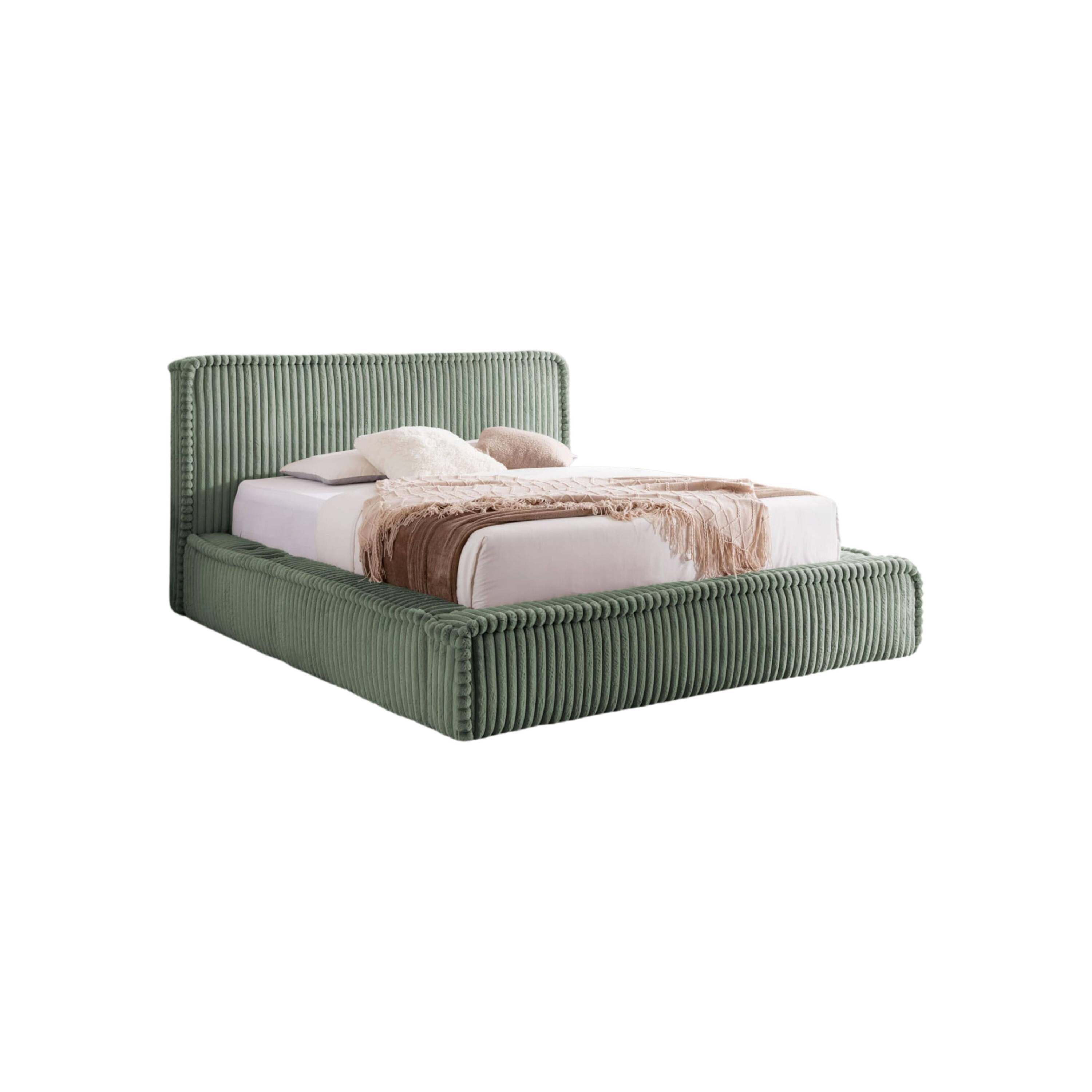 Blokker Ruffle Bedframe - 180 x 200 cm - Groen