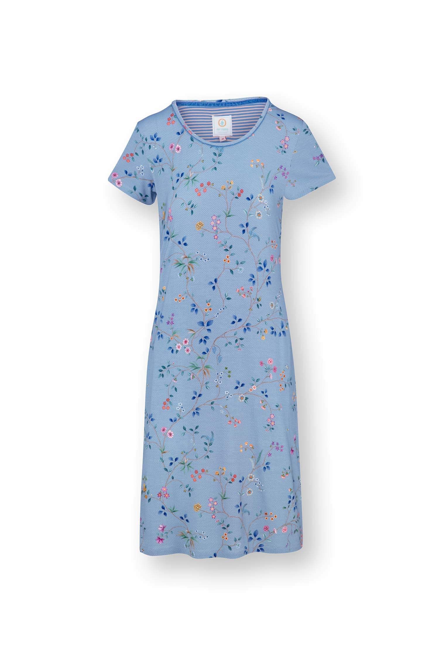 Daniela Short Sleeve Nightdress Delhi Dreams Blue