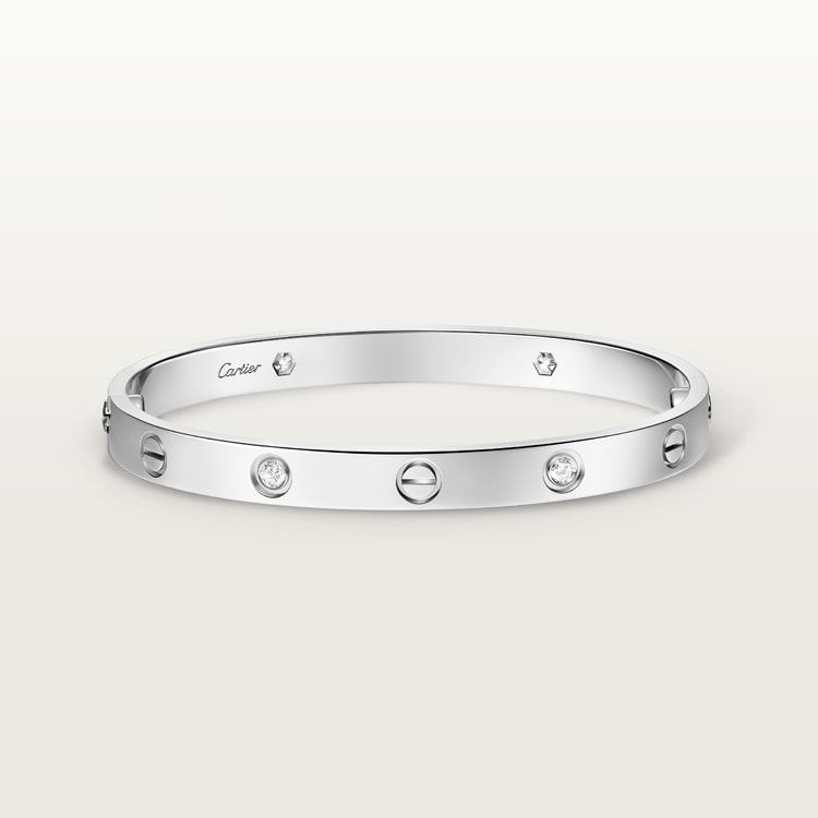 Replicate LOVE bracelet, classic model, 4 diamonds(1:1 replica) - Original Replica Club