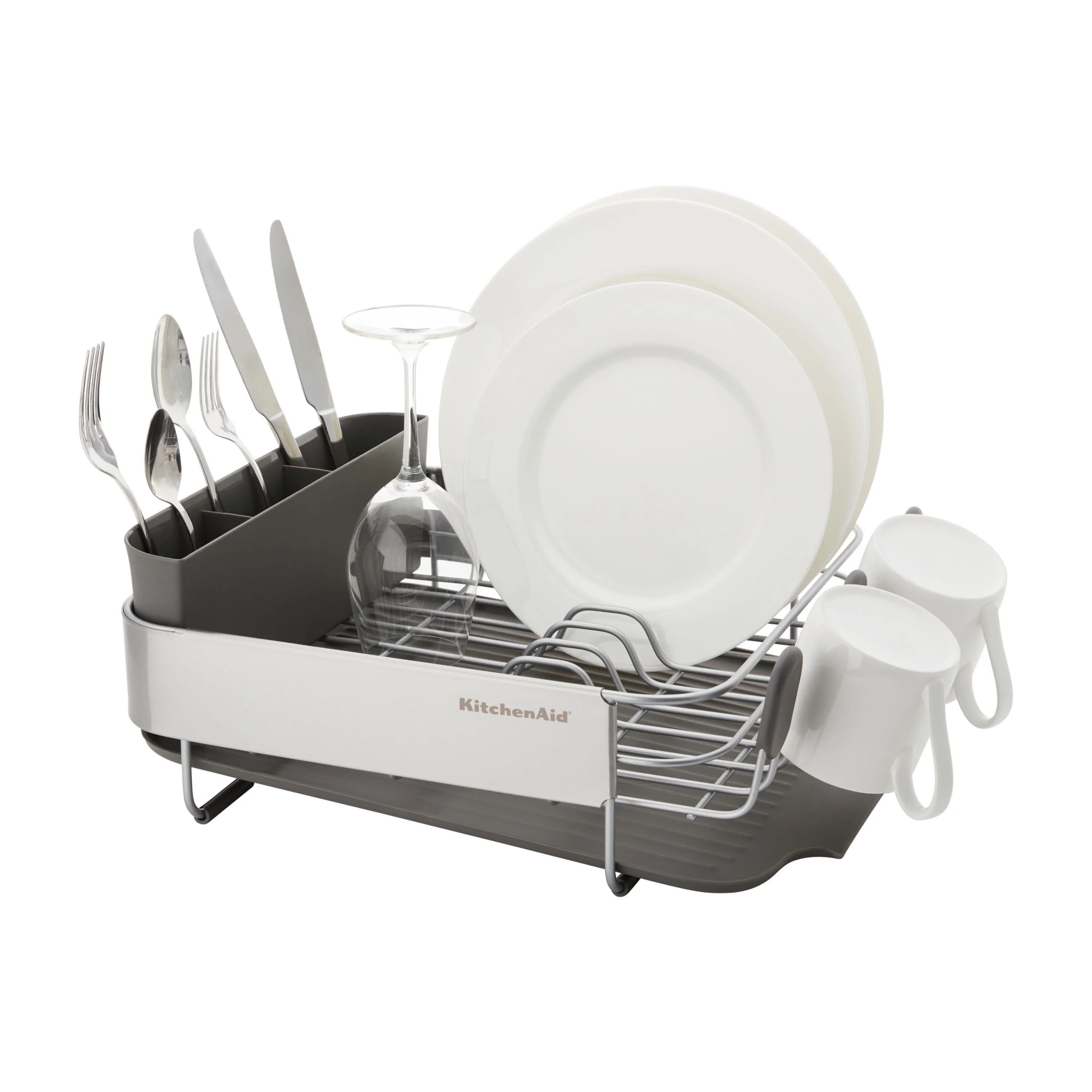 Kitchenaid Stainless Steel Wrap Compact Dish Rack in Satin Gray - Image 6