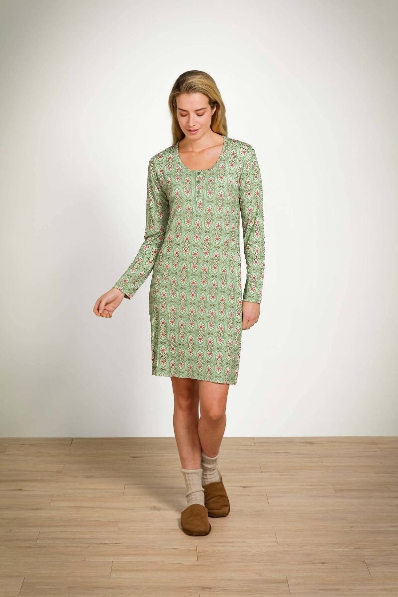 Desiree Long Sleeve Nightdress Jabalini Light Green
