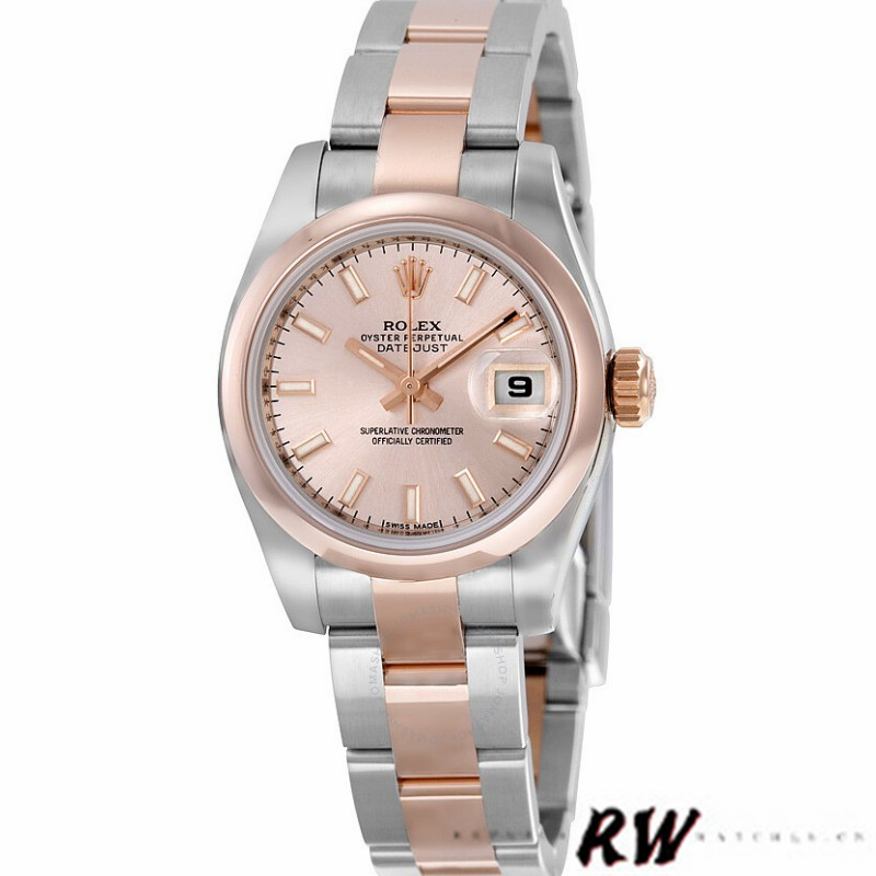 Rolex Datejust 179161 Stainless Steel and Everose Gold Pink Index Dial 26MM Lady Replica Watch