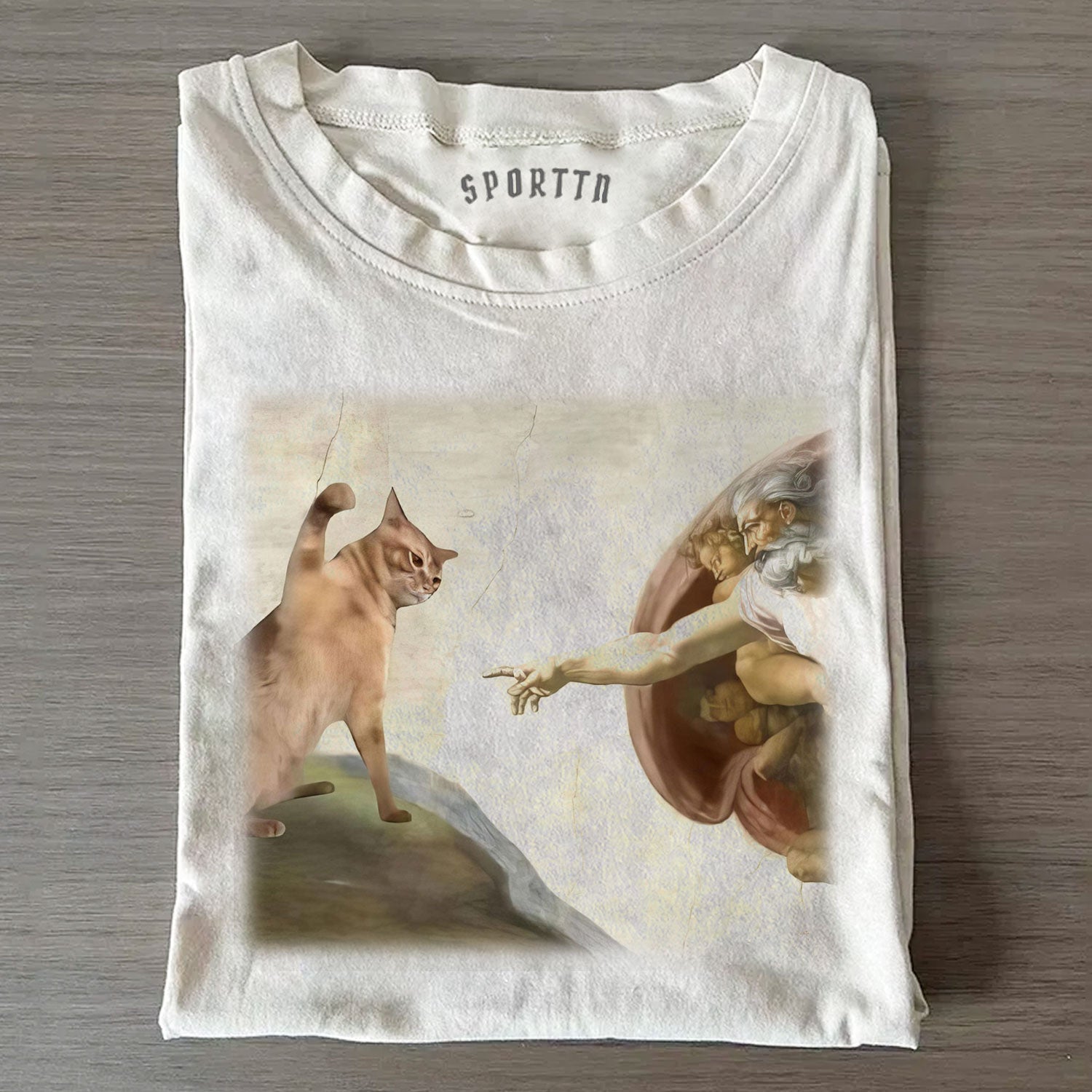 CAT - VERSION 'THE CREATION OF ADAM V2 T-SHIRT