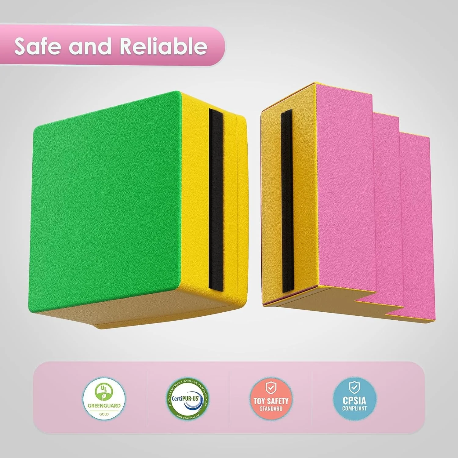 Foam Climbing Blocks for Toddlers, 9 Pieces Soft Play Climbing for Kids, Toddler Climbing Toys with Stair and Slide, Indoor Crawl and Climb Playset for Kids (Colorful) - Image 5