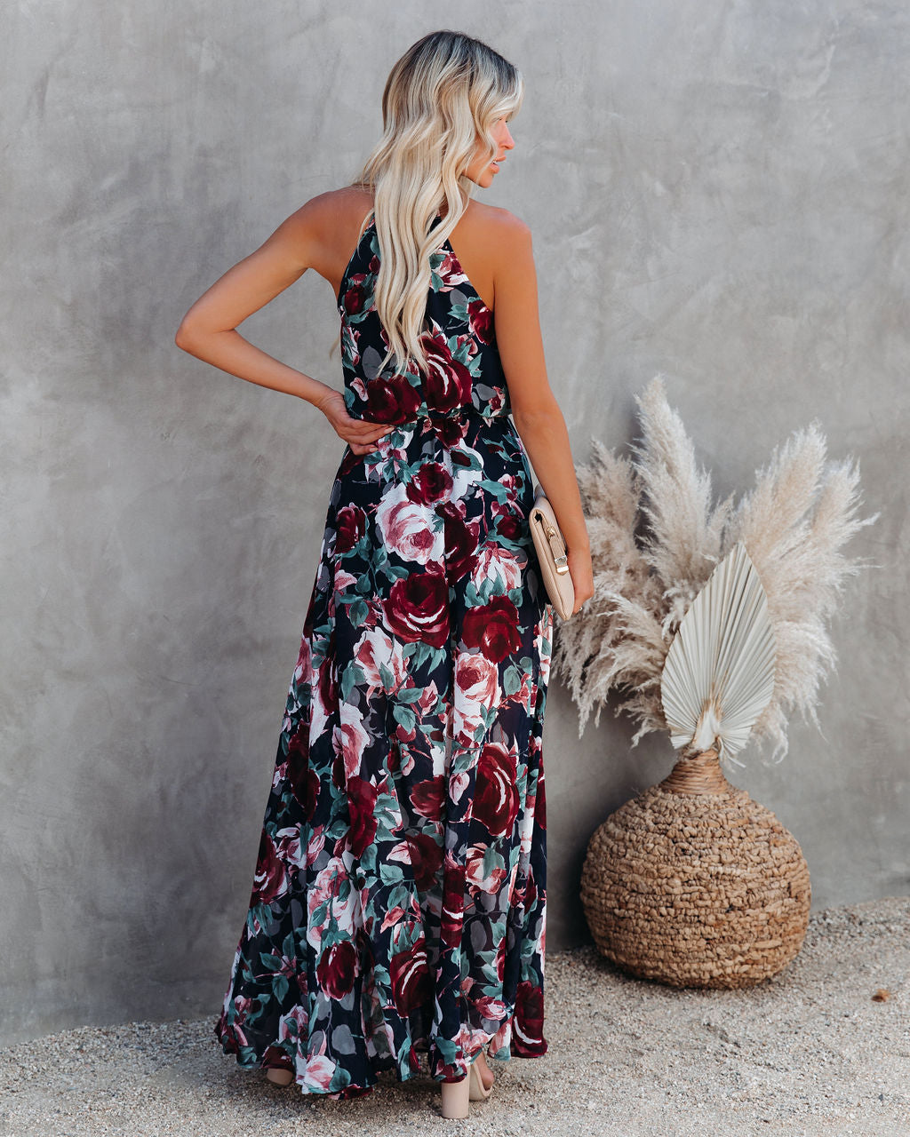Bloomed Halter Maxi Dress - FINAL SALE - Se7enfashion