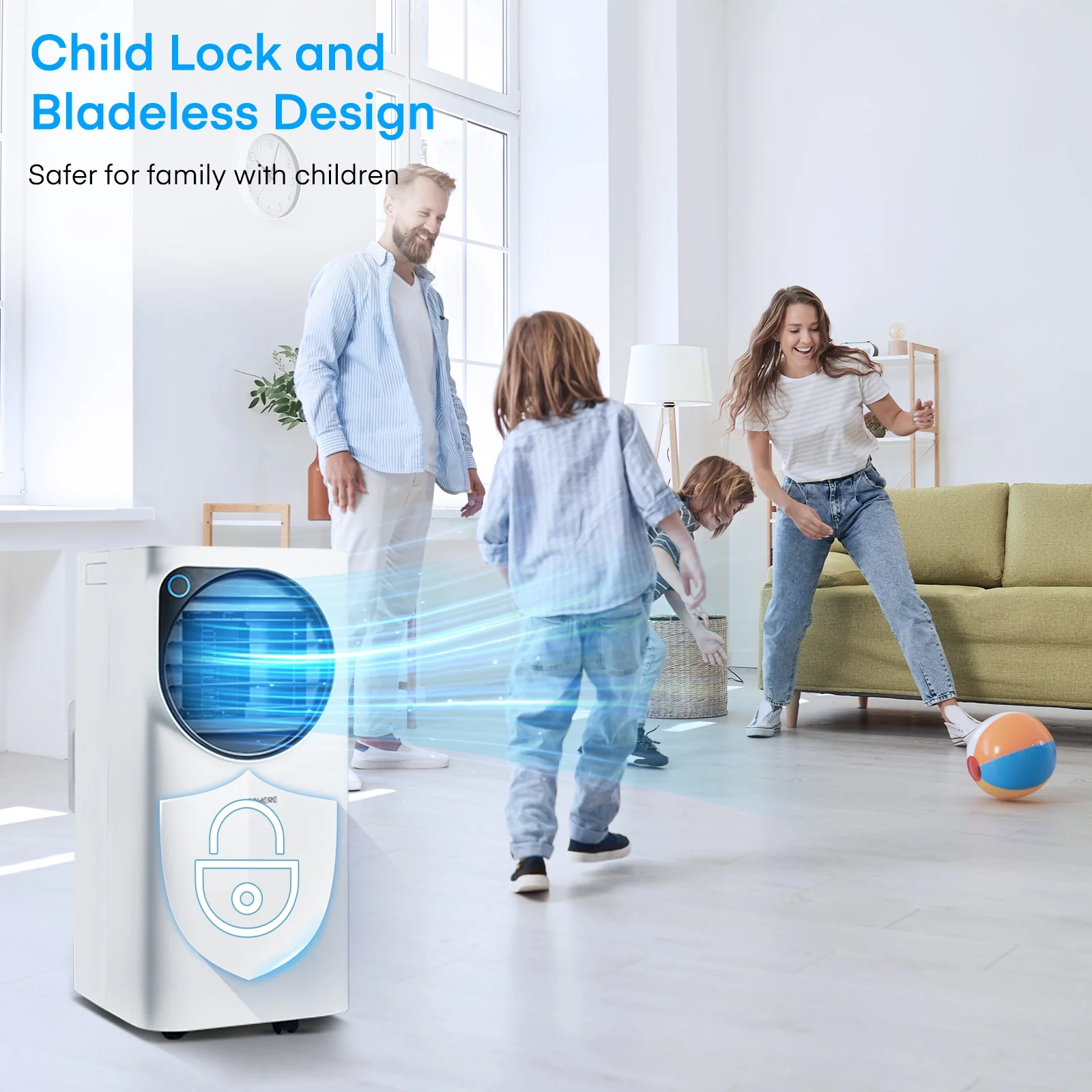 FOHERE 12000 BTU Portable Air Conditioner for Room Cooling and Heating, Covers up to 550 Sq. Ft, 4 IN 1 All Season AC Portable Air Conditioner with Remote Control and Window Kit, White - Image 9