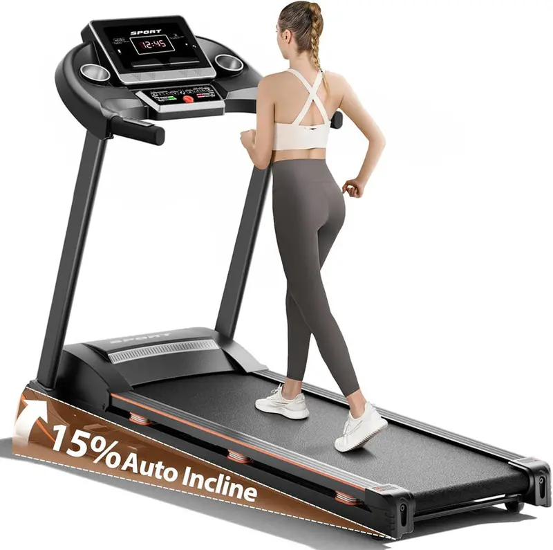 Foldable Home Treadmill With 3HP Motor, Auto Incline Adjustment And Bluetooth Connectivity Foldable Home Treadmill With 3HP Motor, Auto Incline Adjustment And Bluetooth Connectivity