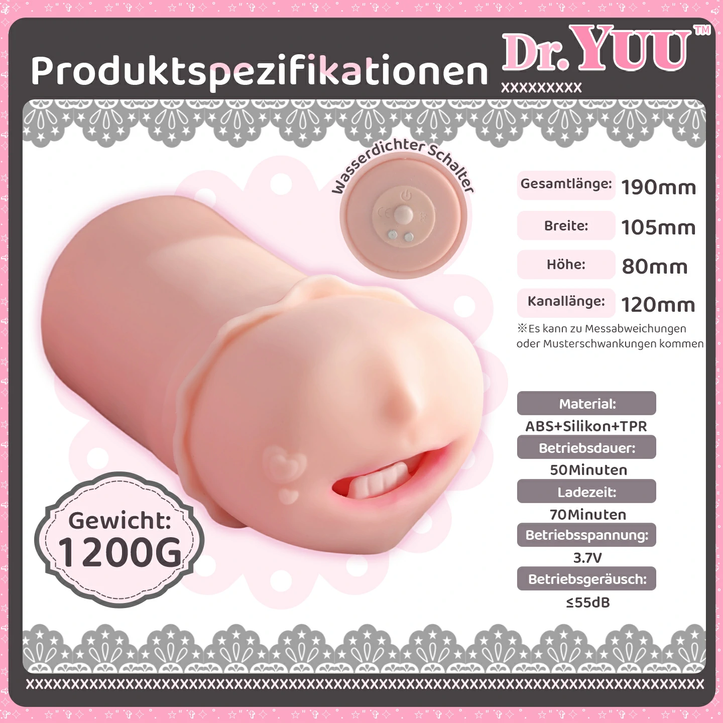 Dr.YUU elektrischer Zungen-Masturbator mit 360 Grad Oral-Stimulation und Vibration – Bild 8