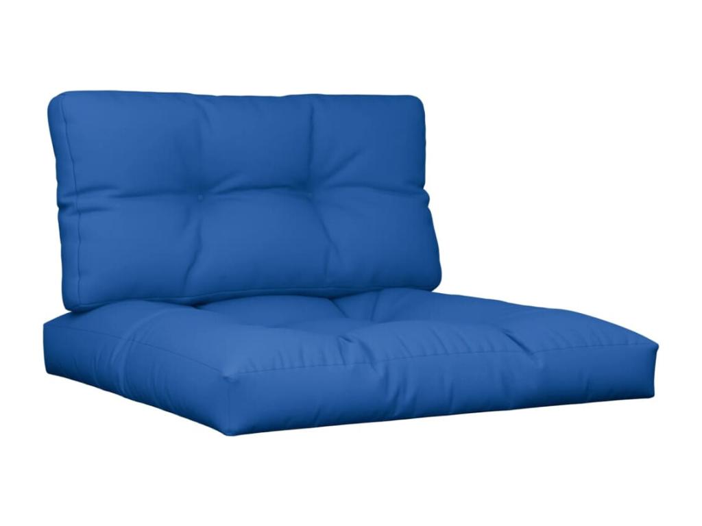 Cojines para palets 2 unidades tela azul royal
