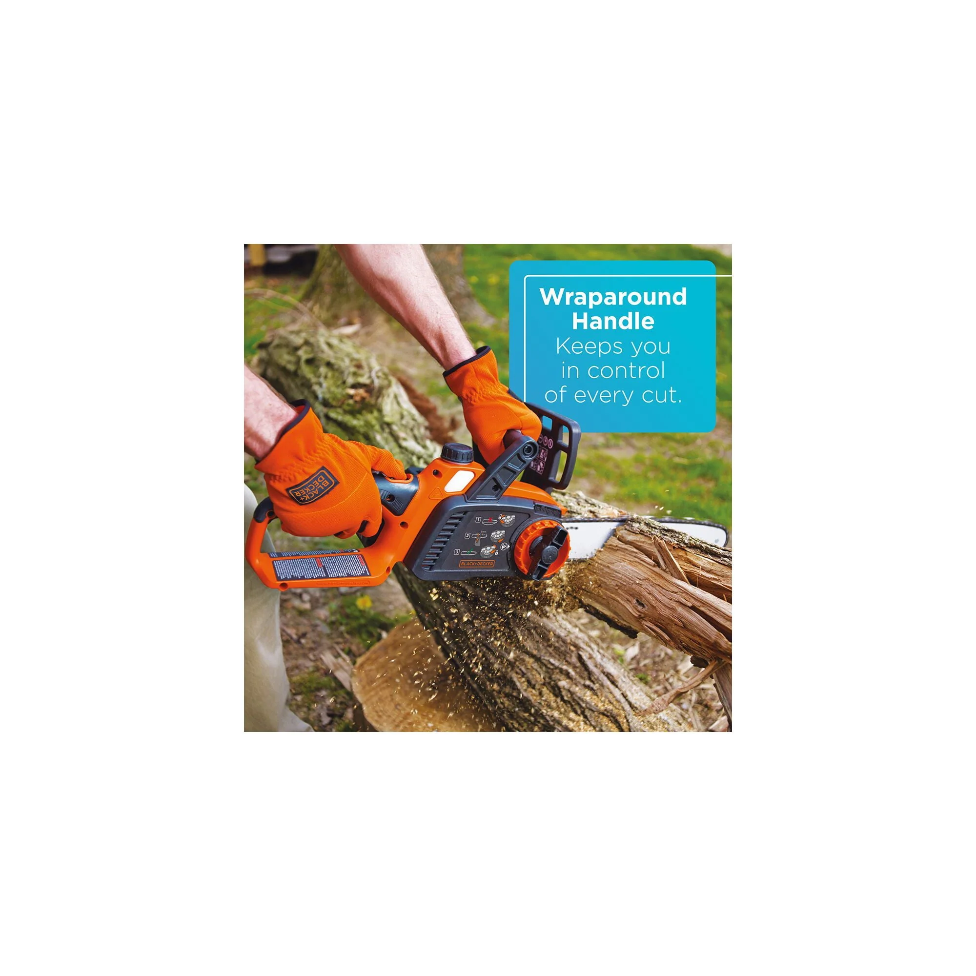 BLACK+DECKER LCS1020 20V MAX Lithium 10 in. Chainsaw - Image 7