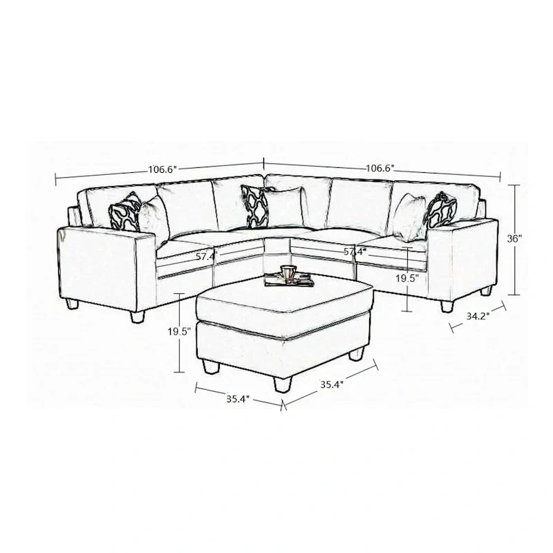 Versatile Reversible Sectional Sofa with Flexible Configuration