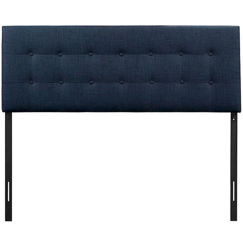 Hixson Elegant Dark Blue Fabric King Size Headboard