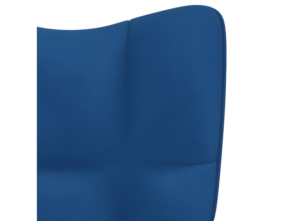 Sillón de relajación con reposapiés Terciopelo azul