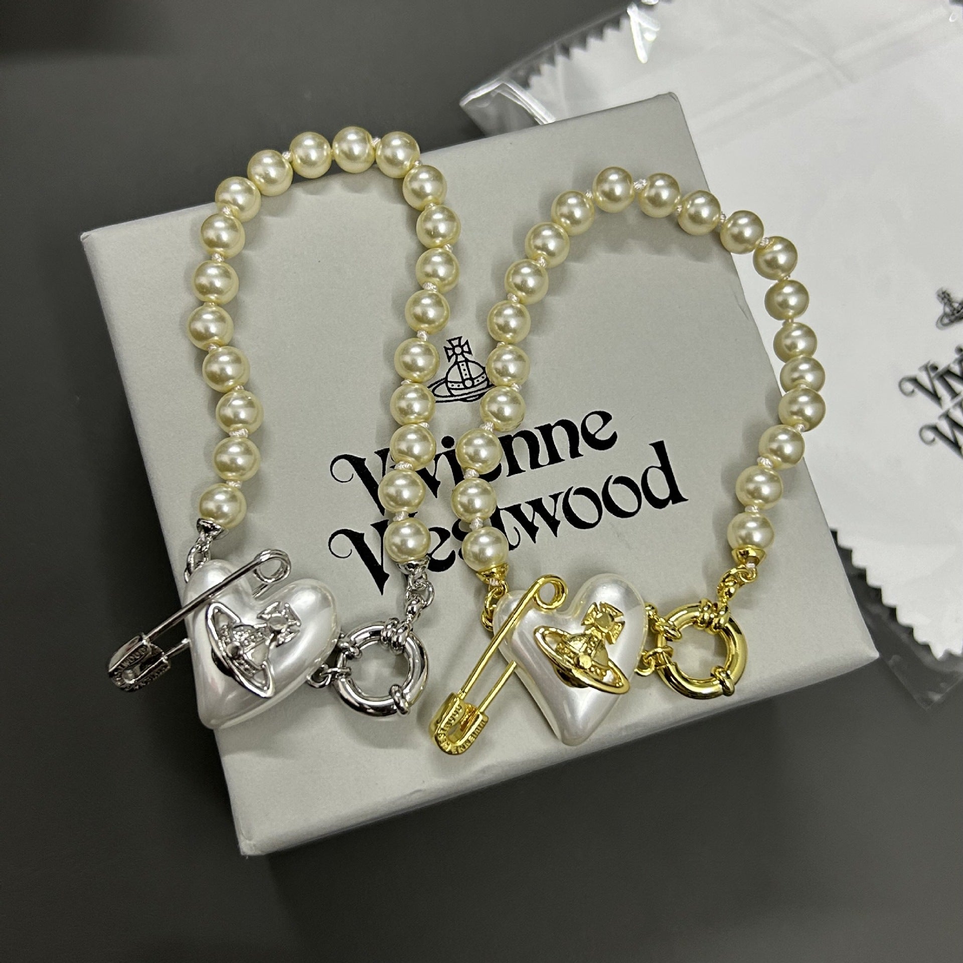 Vivienne Westwood Paperclip Heart Bracelet - Original Replica Club