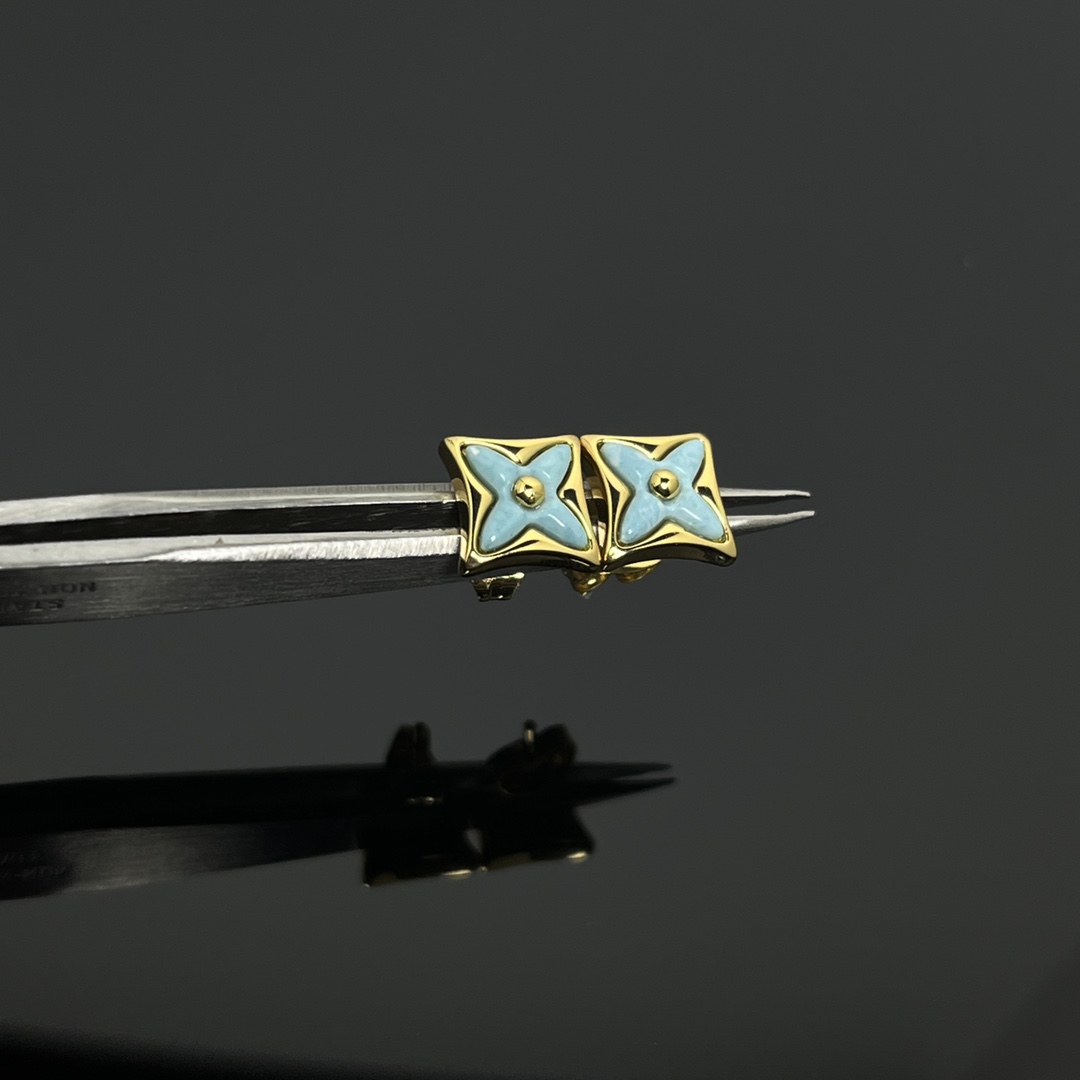 Louis Vuitton Amazonite Stud Earrings - Original Replica Club