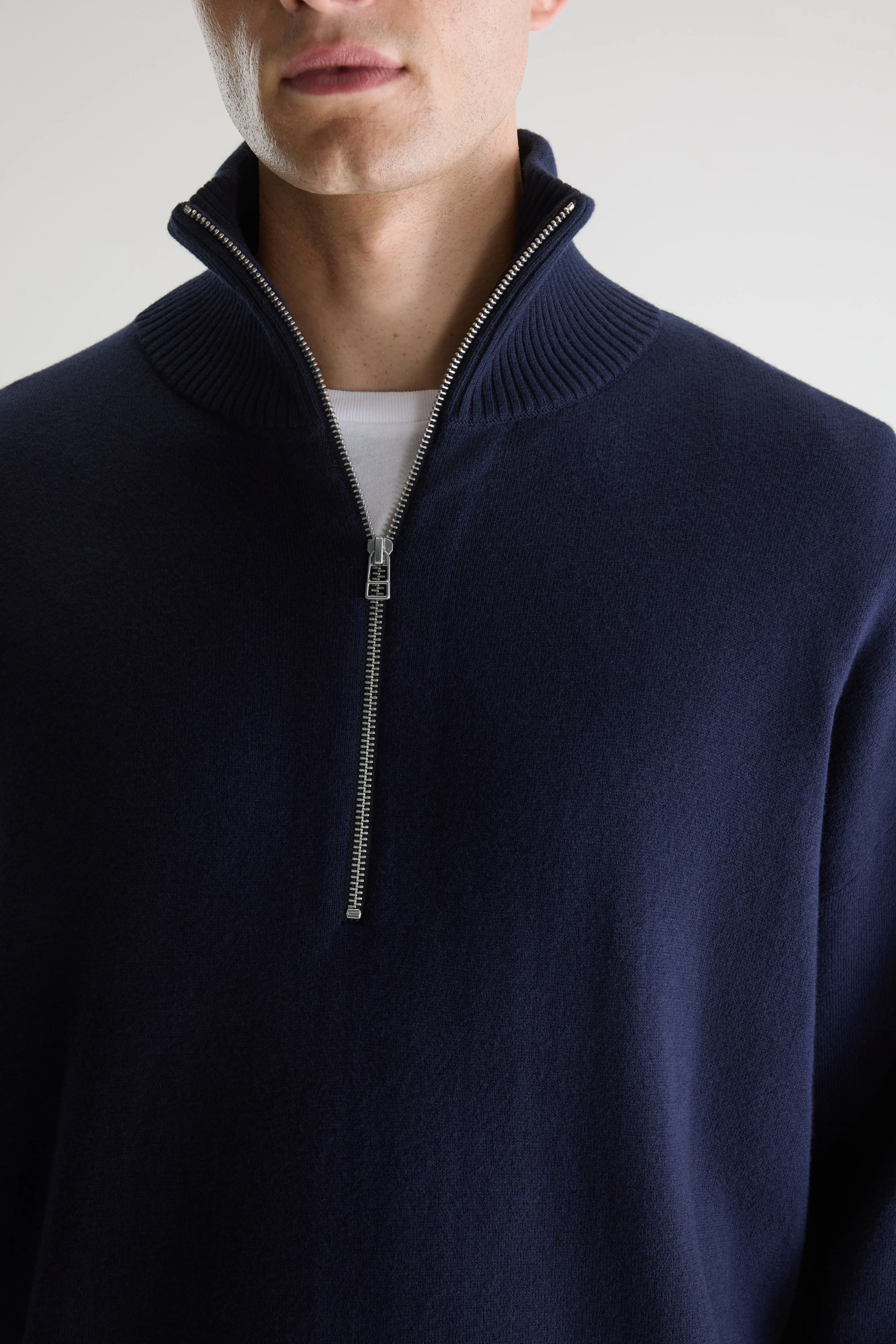Bellerose Geoze zipped high neck sweater (261 / M / NAVY)