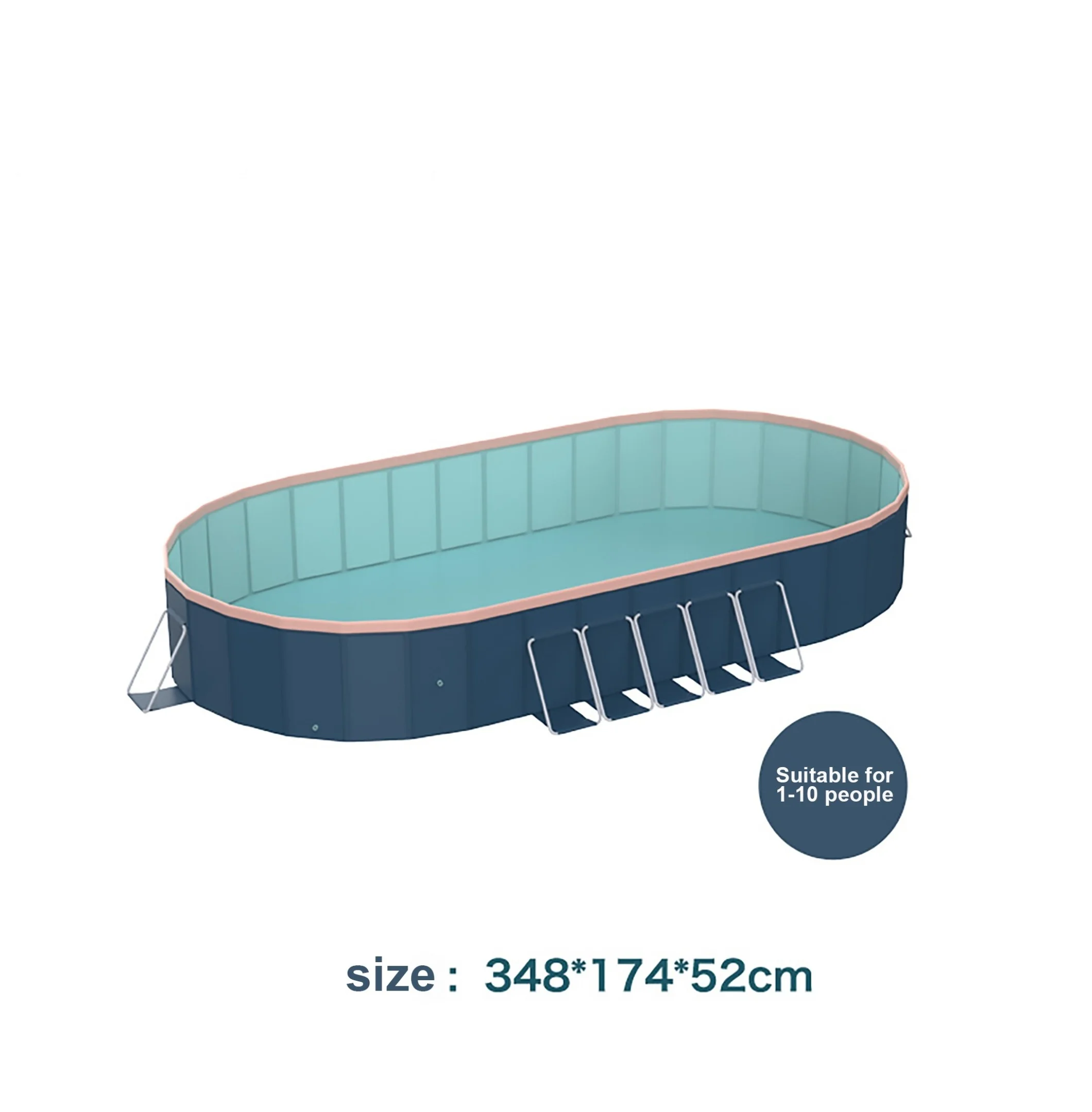 3.65m PVC Folding Pool - Outdoor Swimming Pool for Patio, Beach & Garden - Durable, Non-Inflatable, Easy Setup & Storage - Image 2