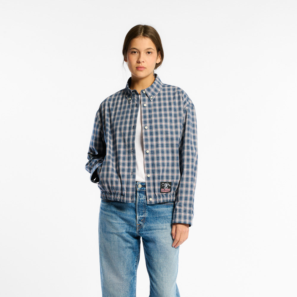 Au Vieux Campeur - Veste à carreaux Claude - Bleu & Blanc