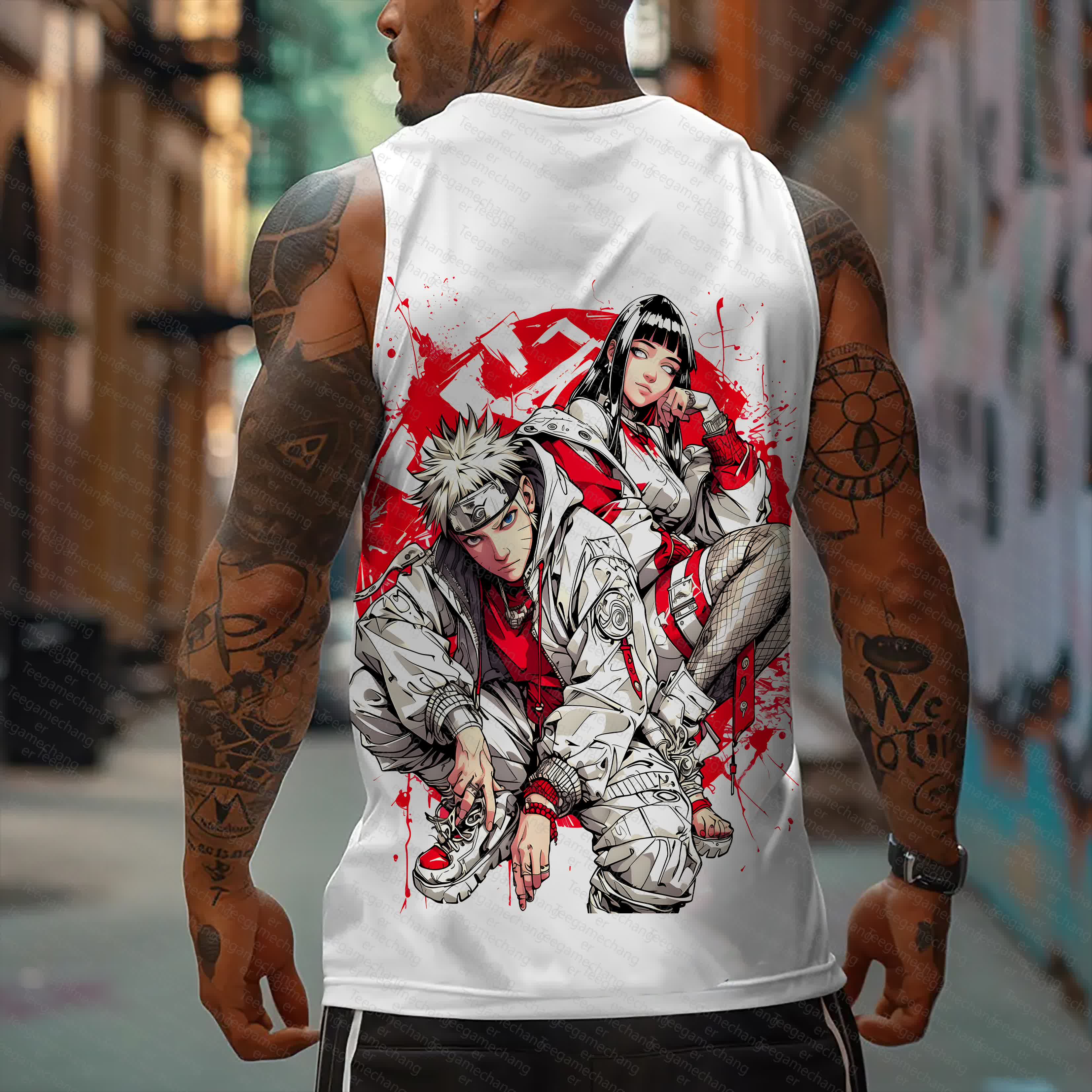 Unisex   Casual Anime  Tank Top