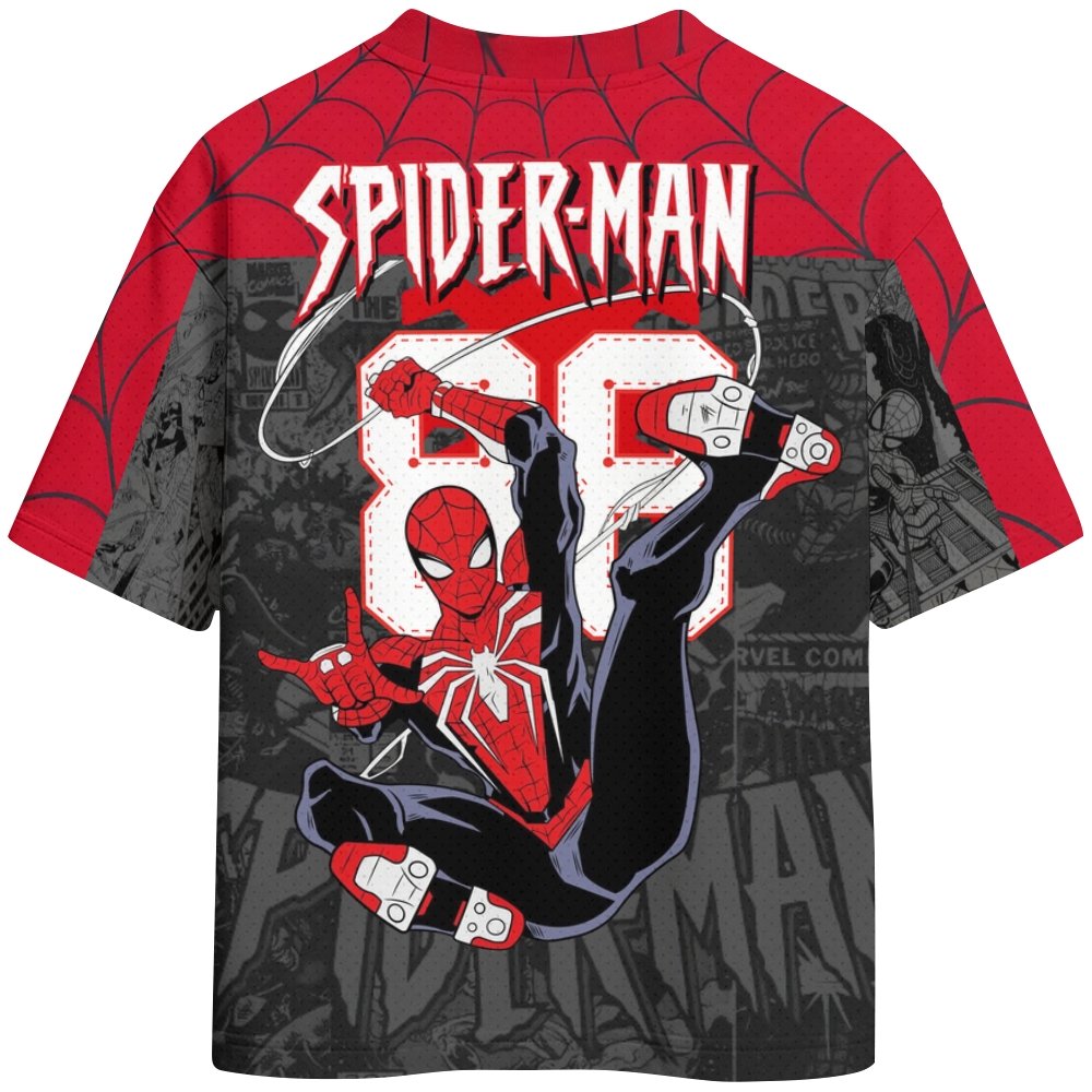 Spider-Man Crew Neck Football Jersey